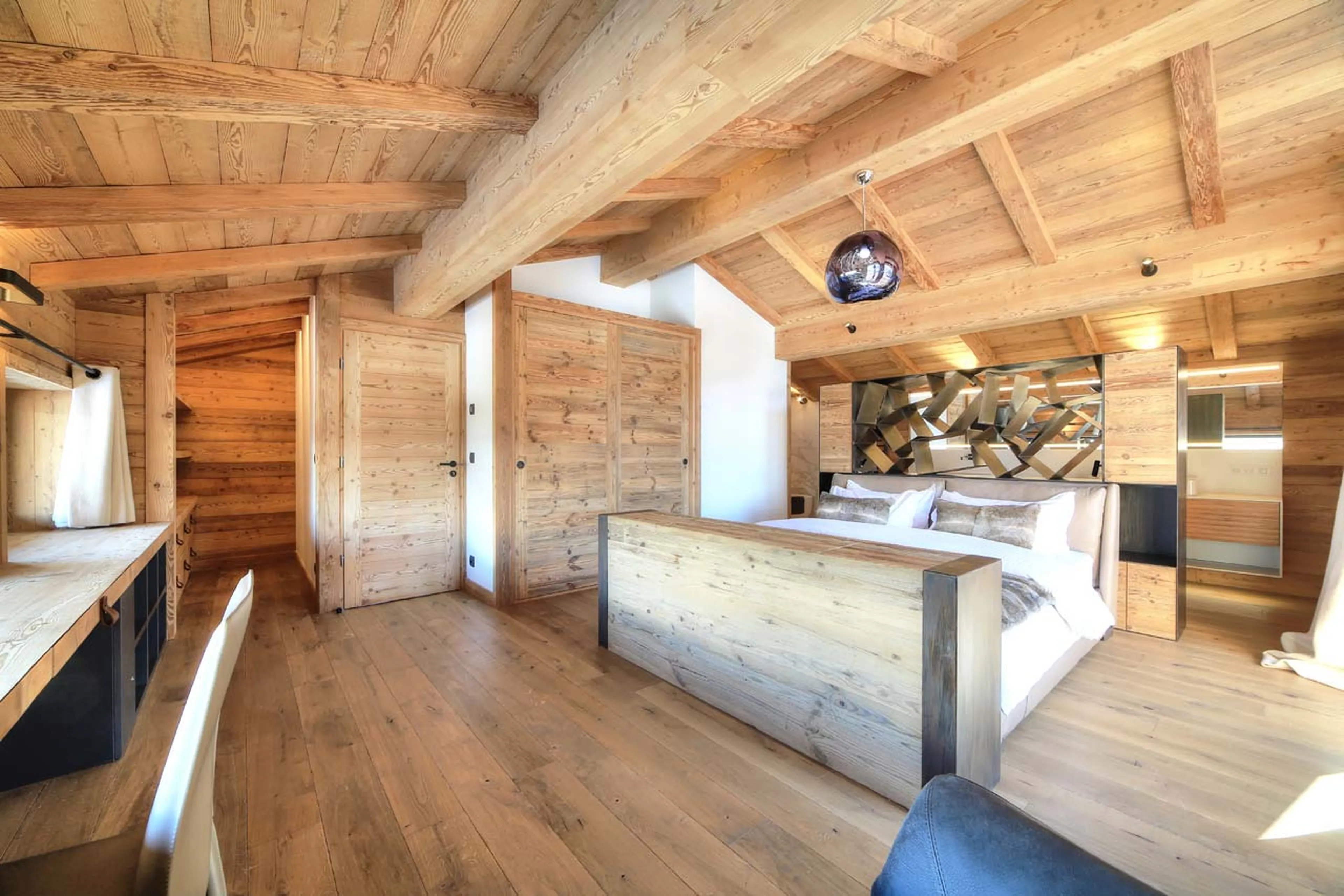 Spacious bedroom at Chalet Kuma in Chamonix