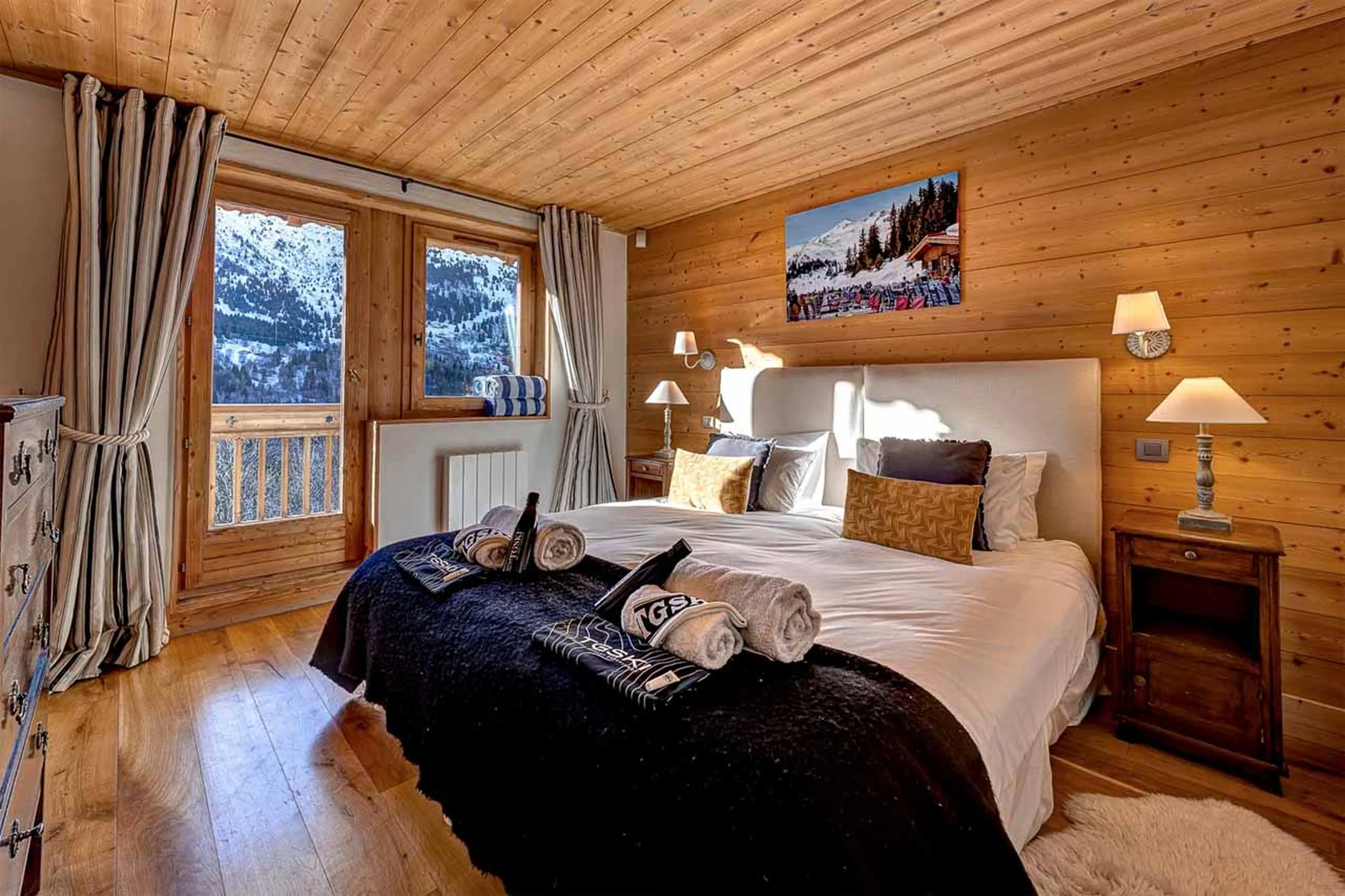 Bedroom three at Chalet La Chouette in Meribel