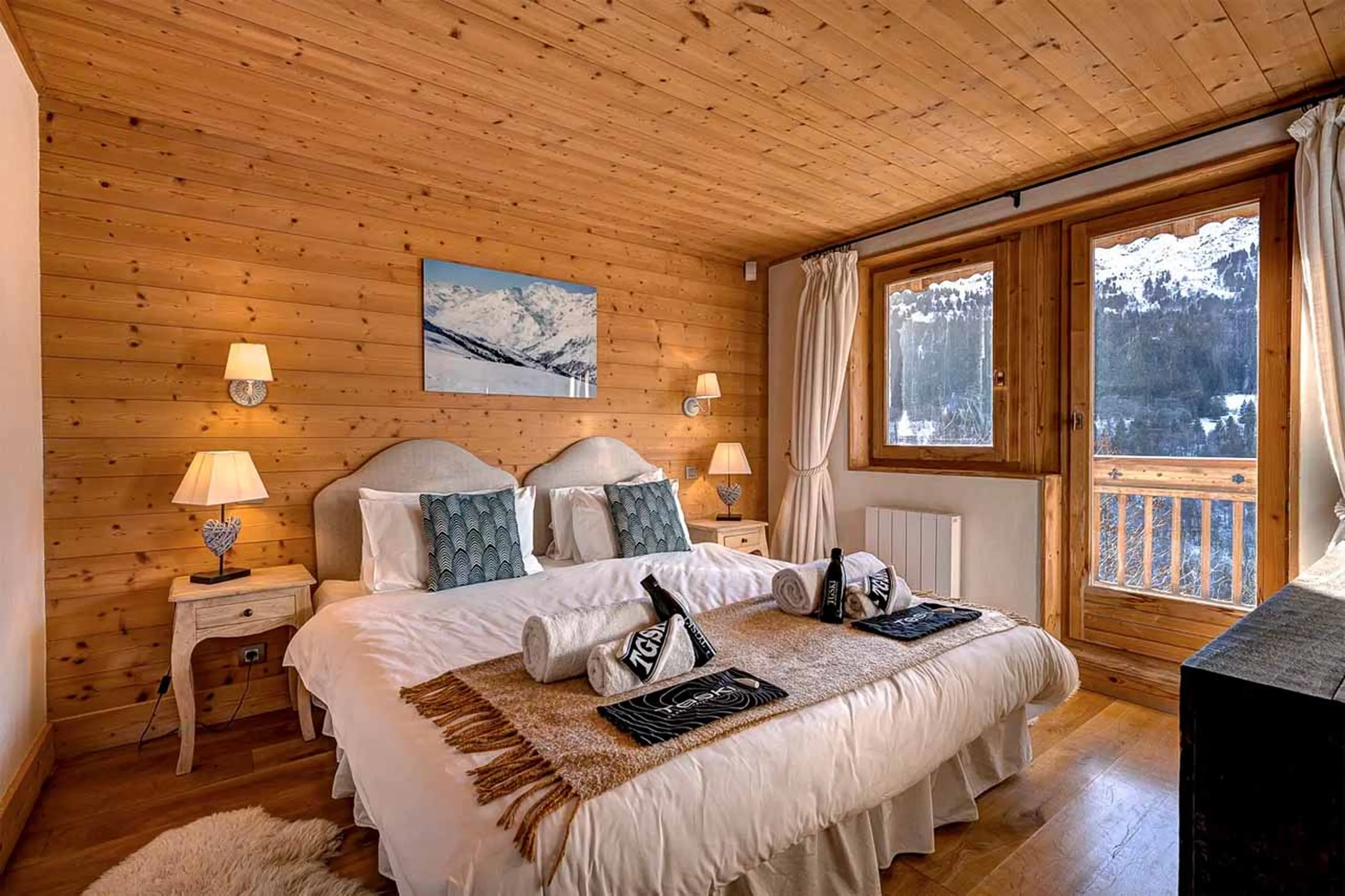 Bedroom four at Chalet La Chouette in Meribel