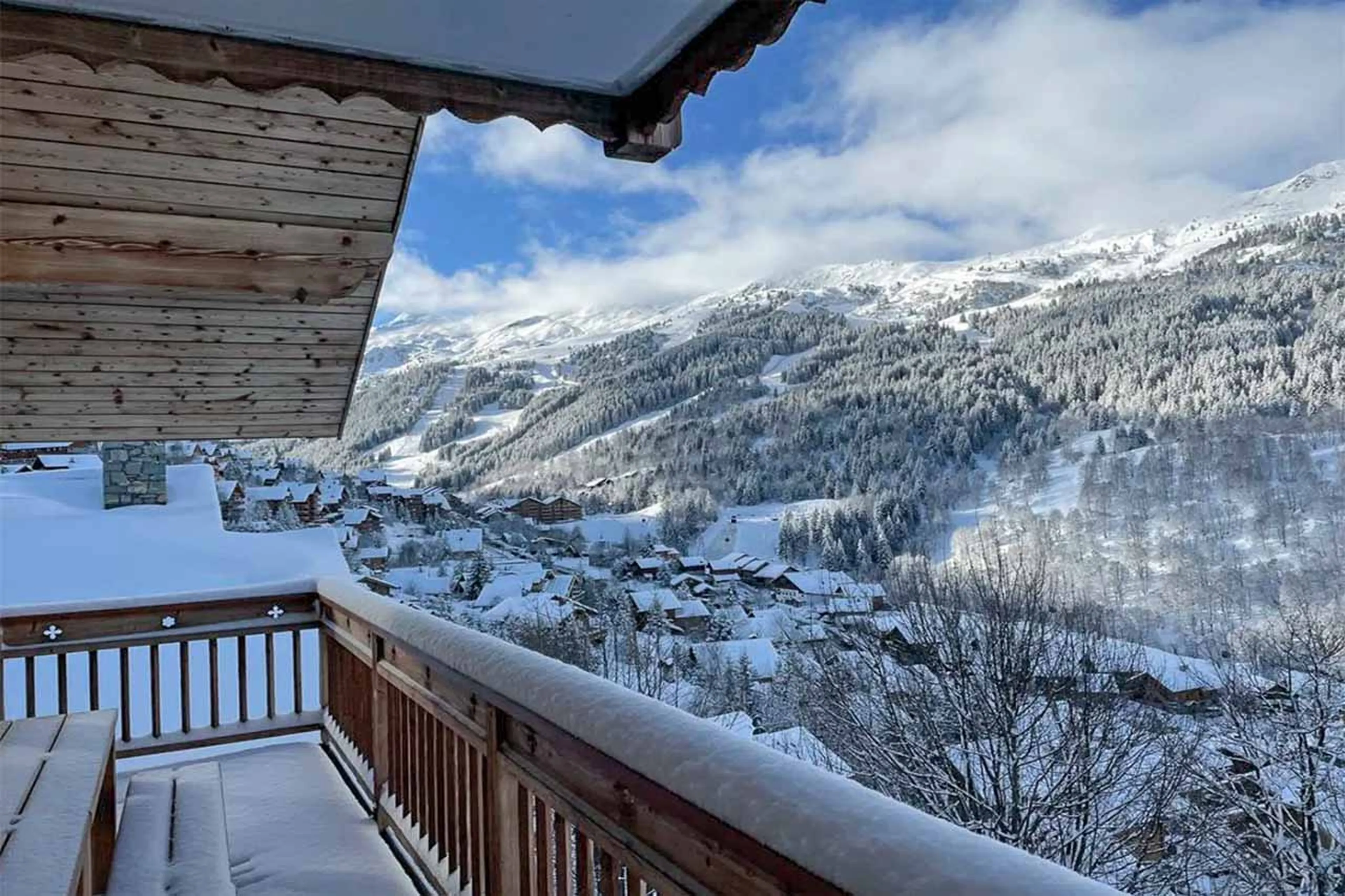 Balcony at Chalet La Chouette in Meribel