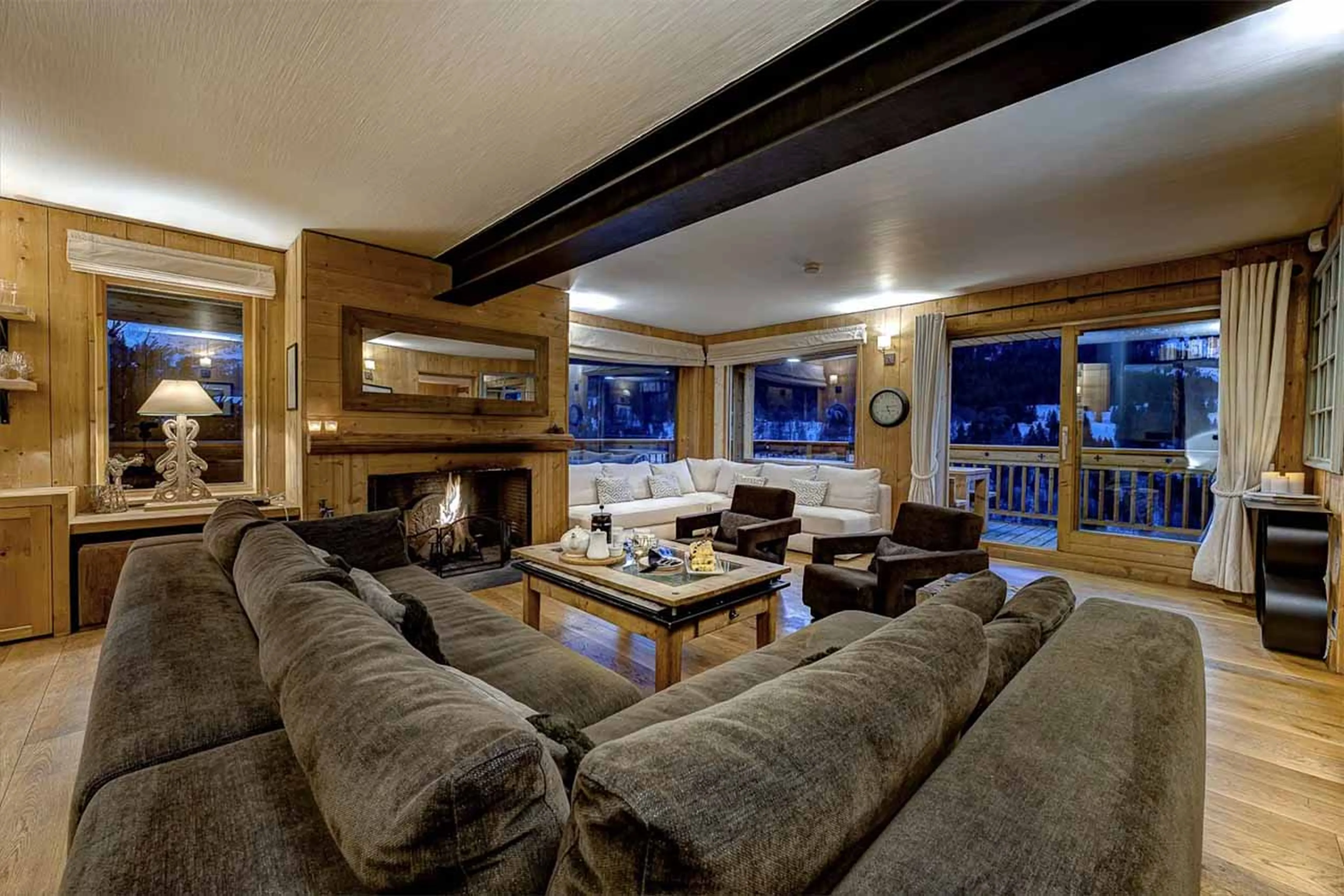 Living area at Chalet La Chouette in Meribel