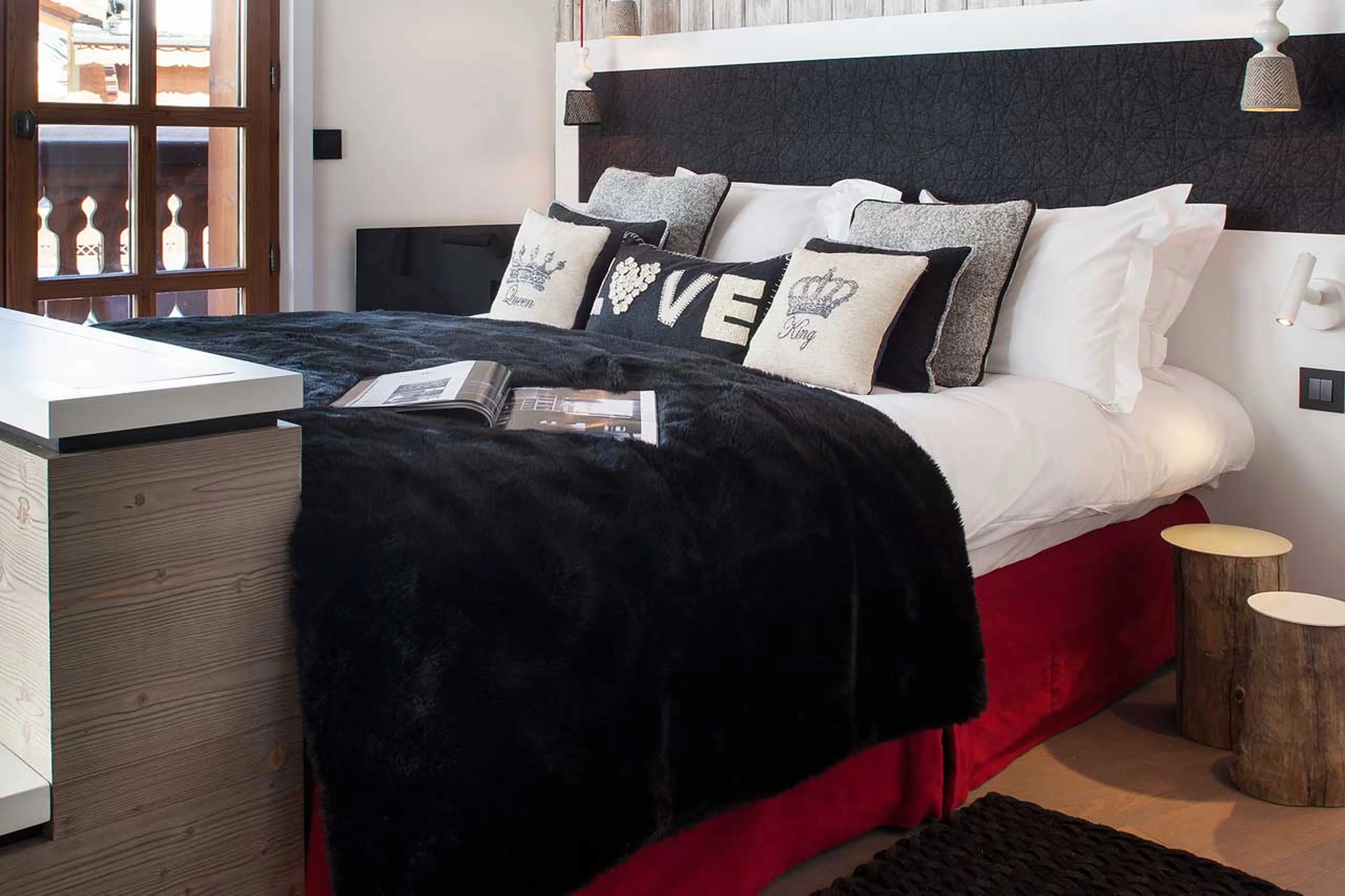 Bedroom two at Chalet La Colombe in Courchevel 1850