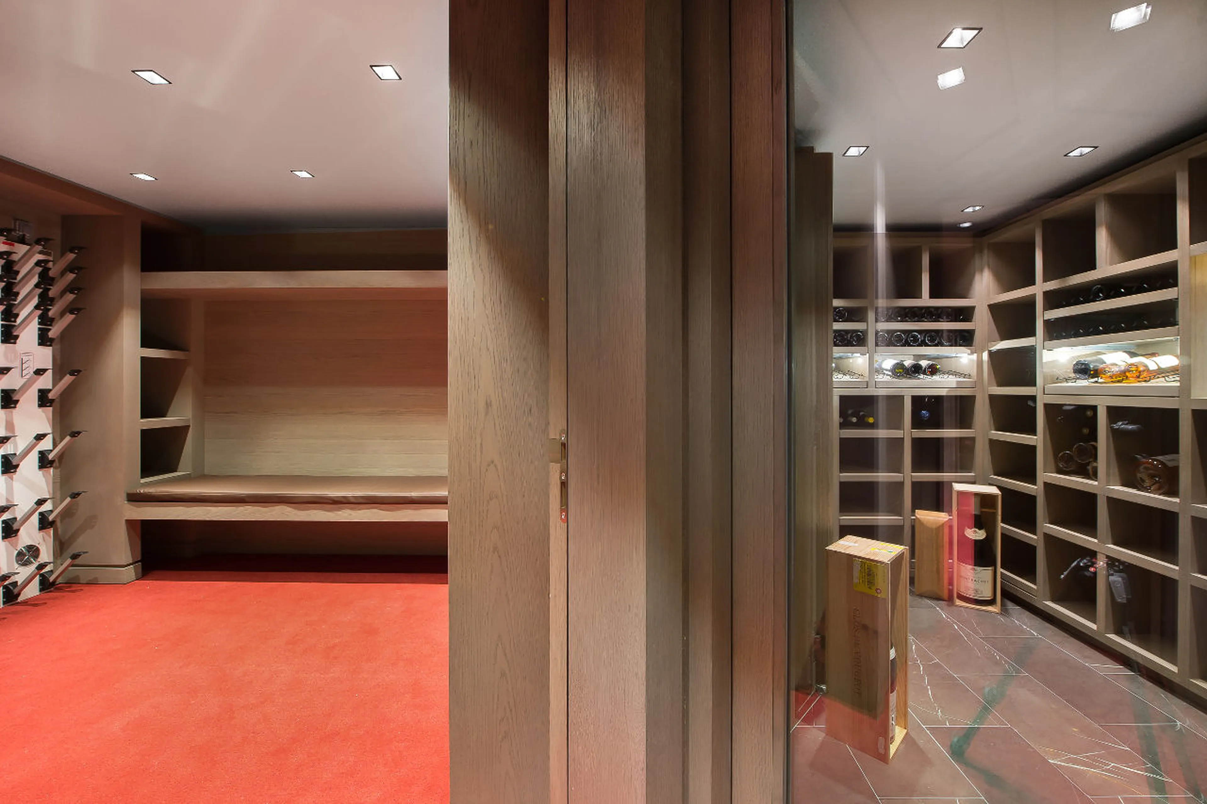 Ski room and wine cellar in La Datcha in Courchevel 1850