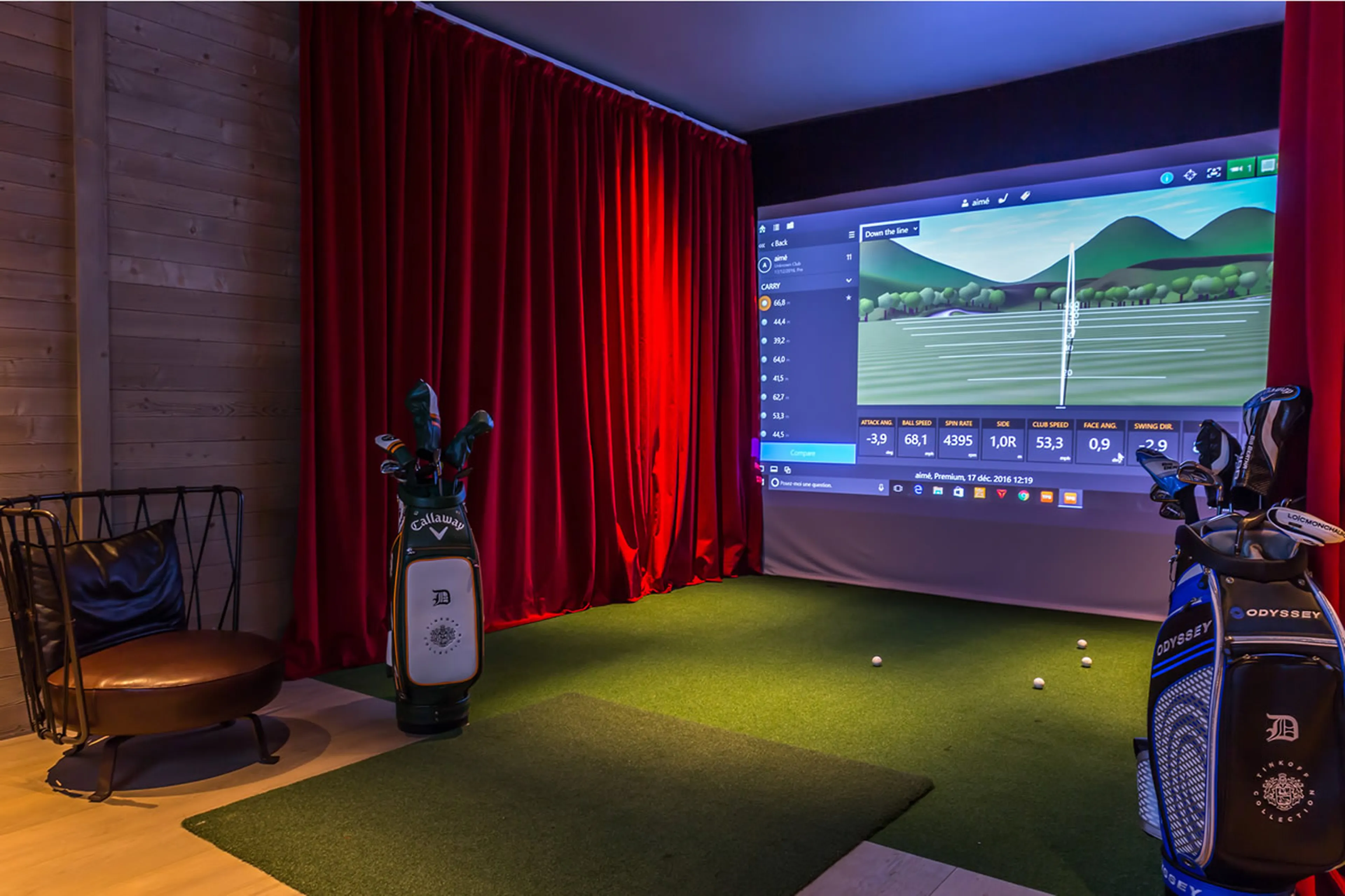 TrackMan 4 simulator in Chalet La Datcha in Val Thorens