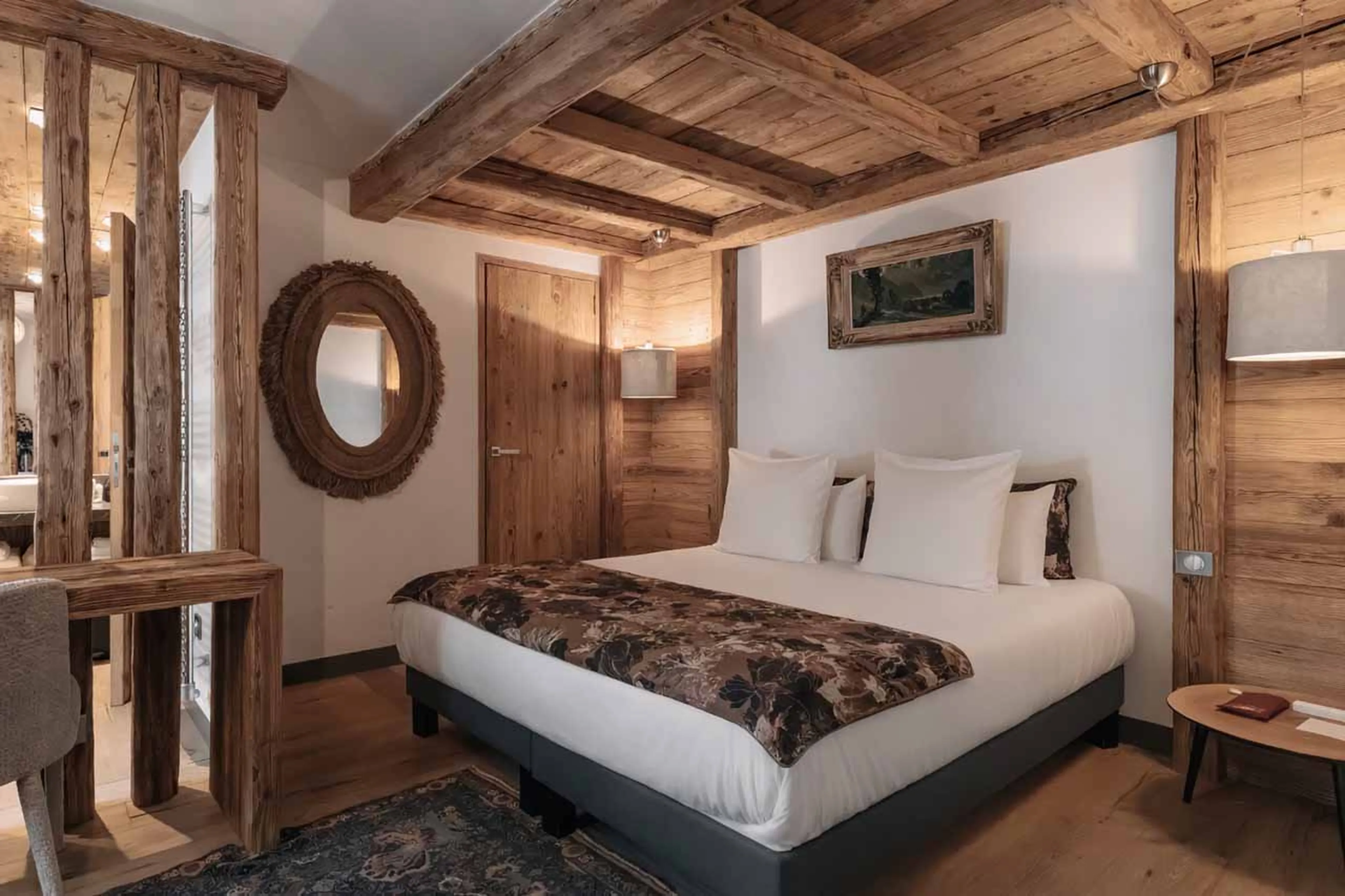 Bedroom one at Chalet La Face in Val d'Isere
