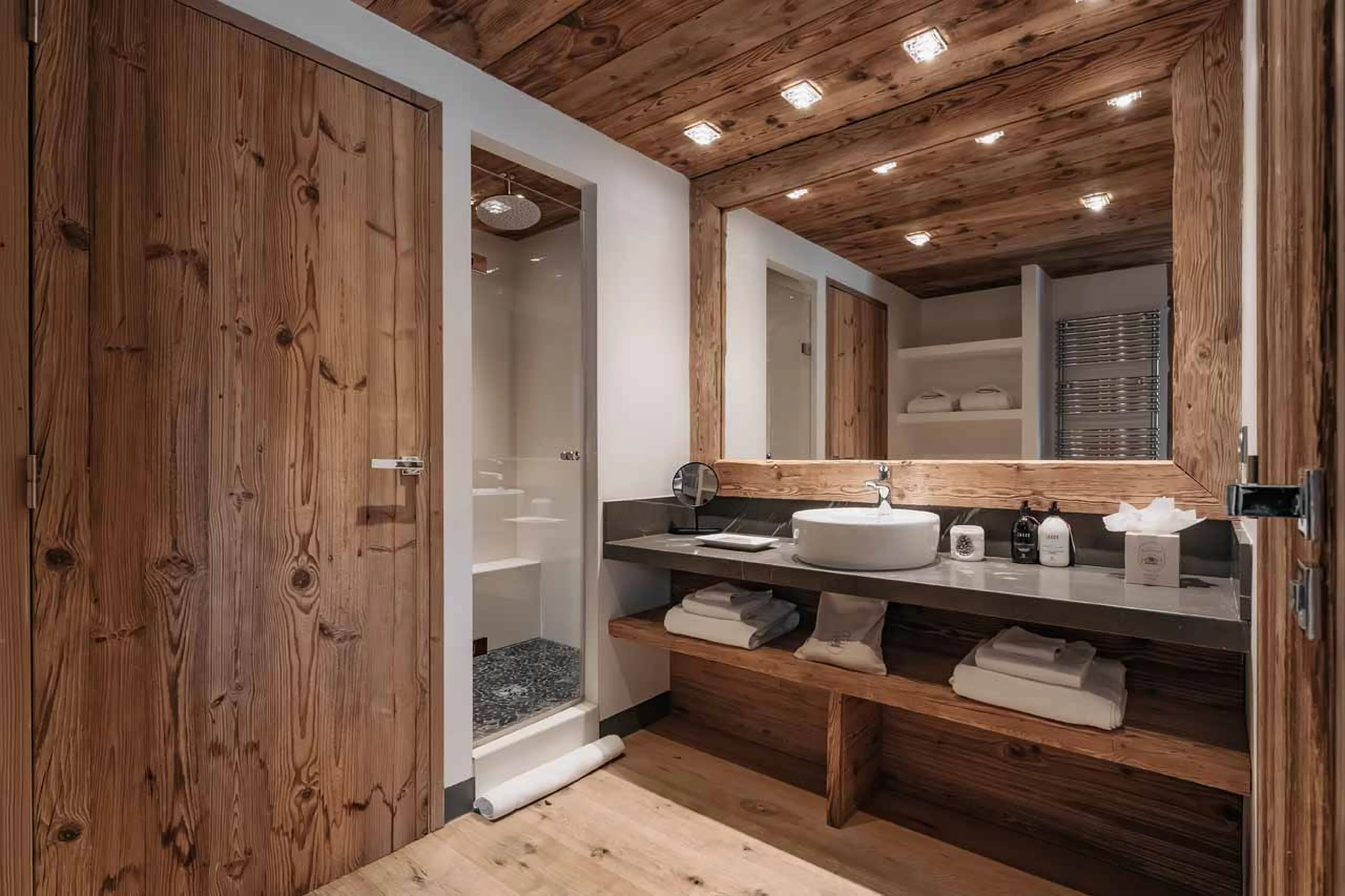 Shower room three at Chalet La Face in Val d'Isere