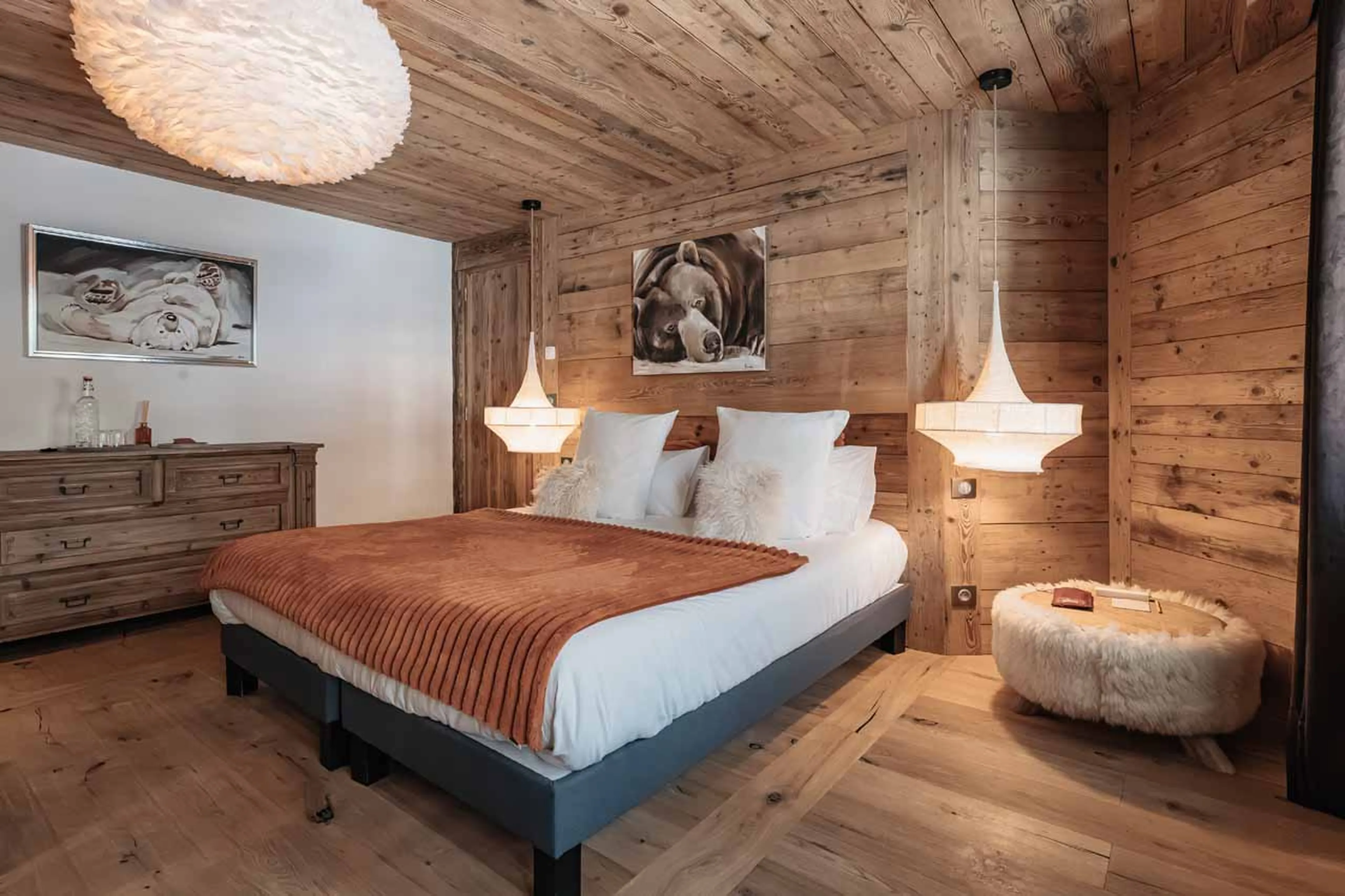 Bedroom four at Chalet La Face in Val d'Isere