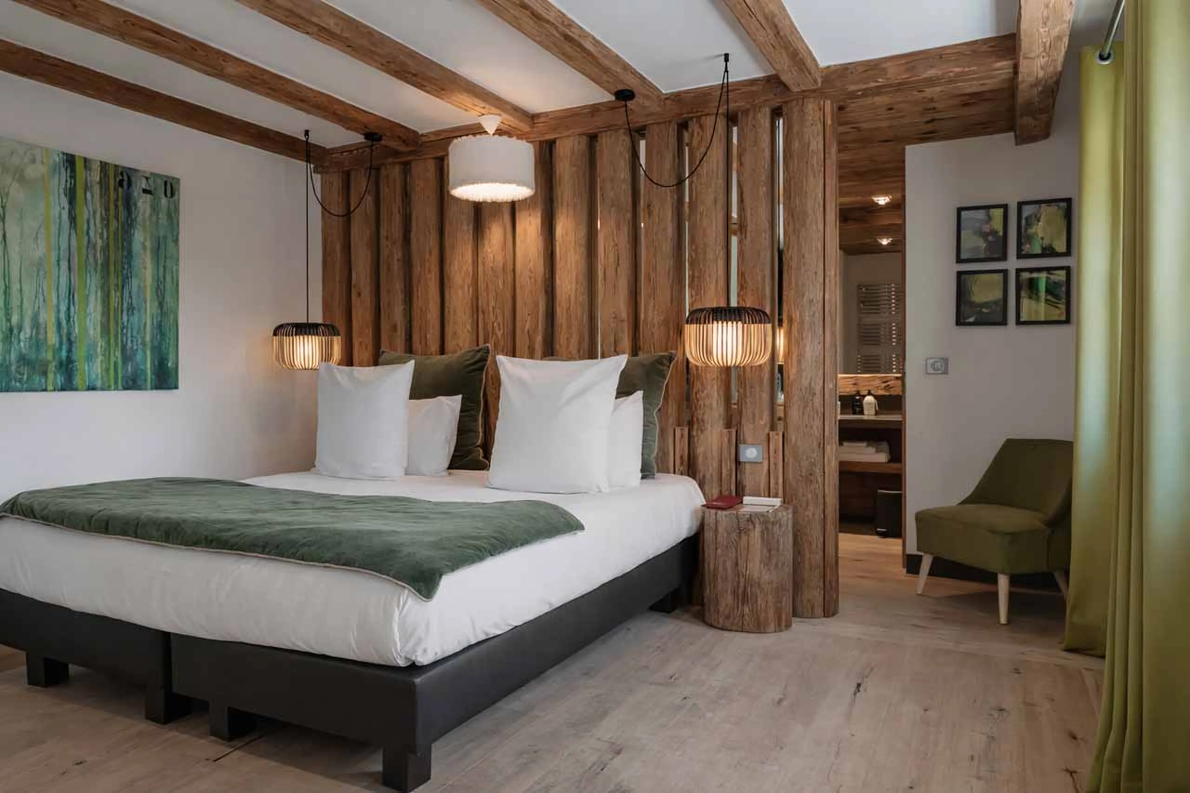 Bedroom two at Chalet La Face in Val d'Isere
