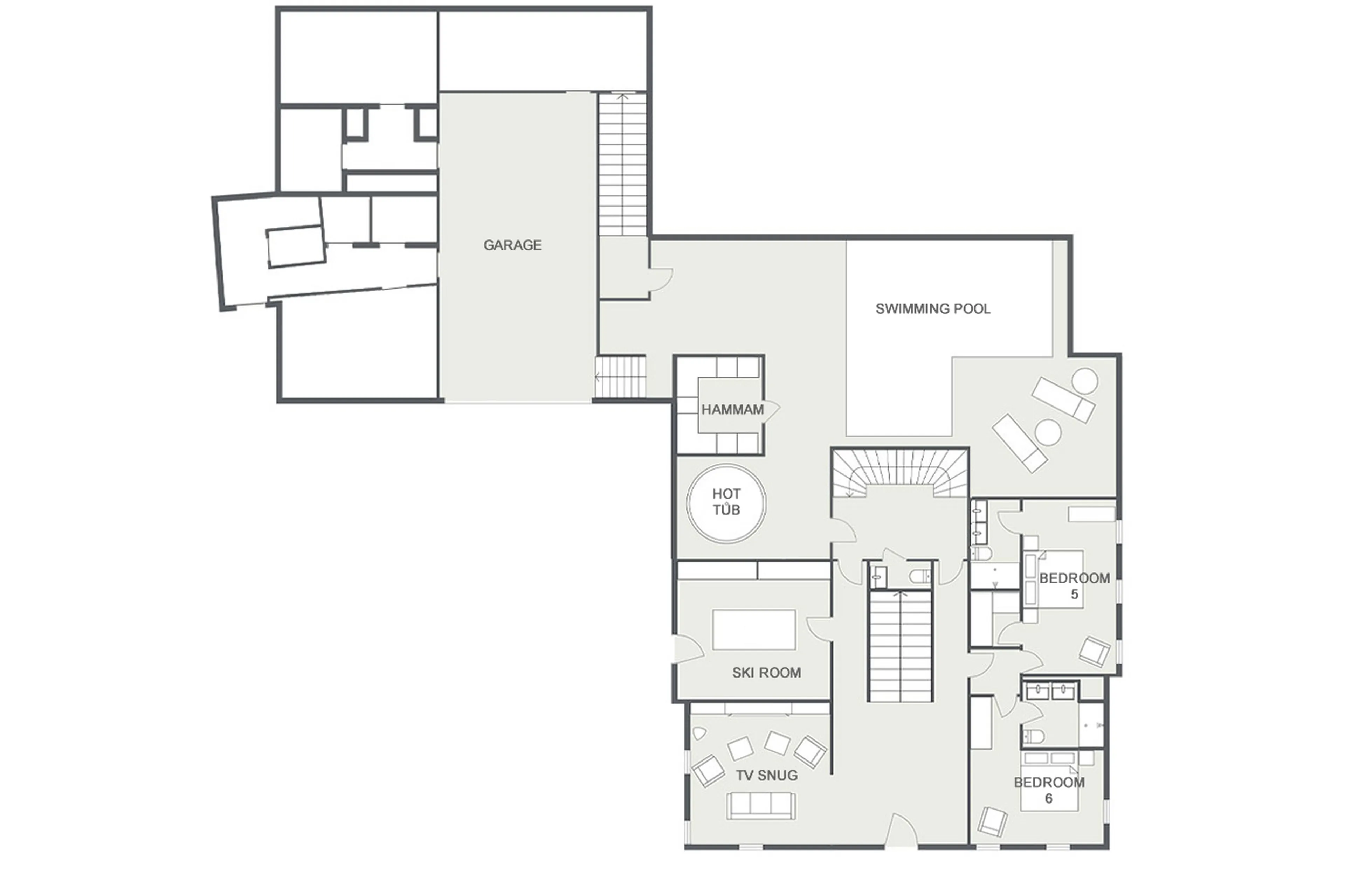 Level 0 floor plan of La Maison of La Grande Maison in Morzine
