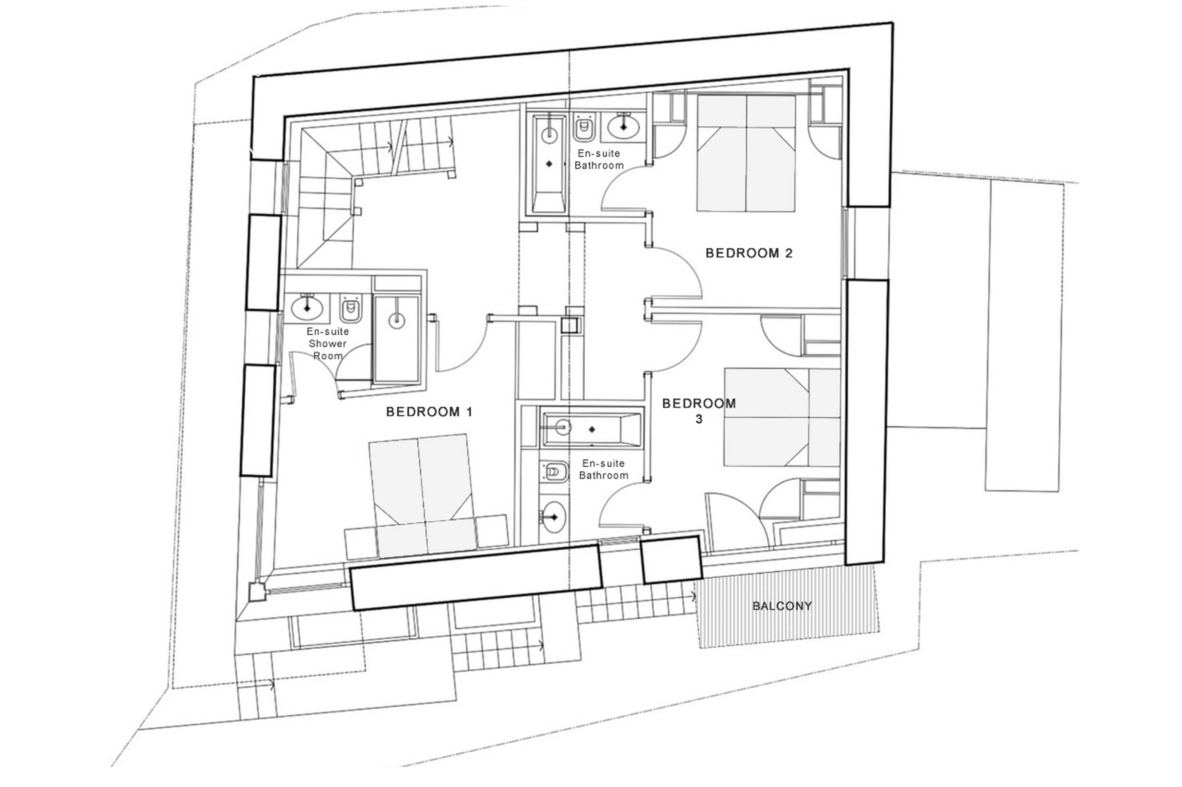 First floor at Chalet La Grange 1855