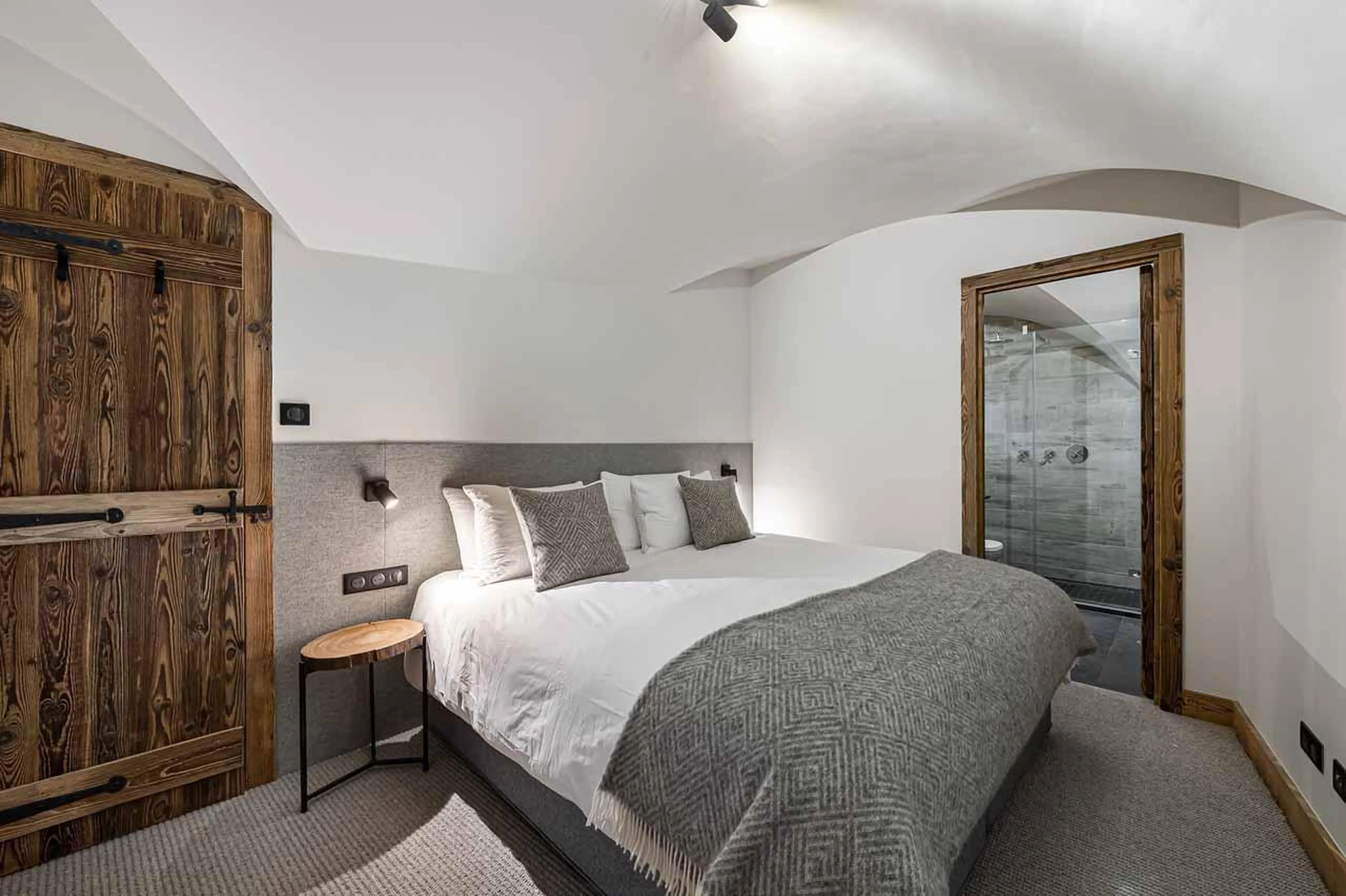 Bedroom five at  Chalet La Grange in St Martin de Belleville