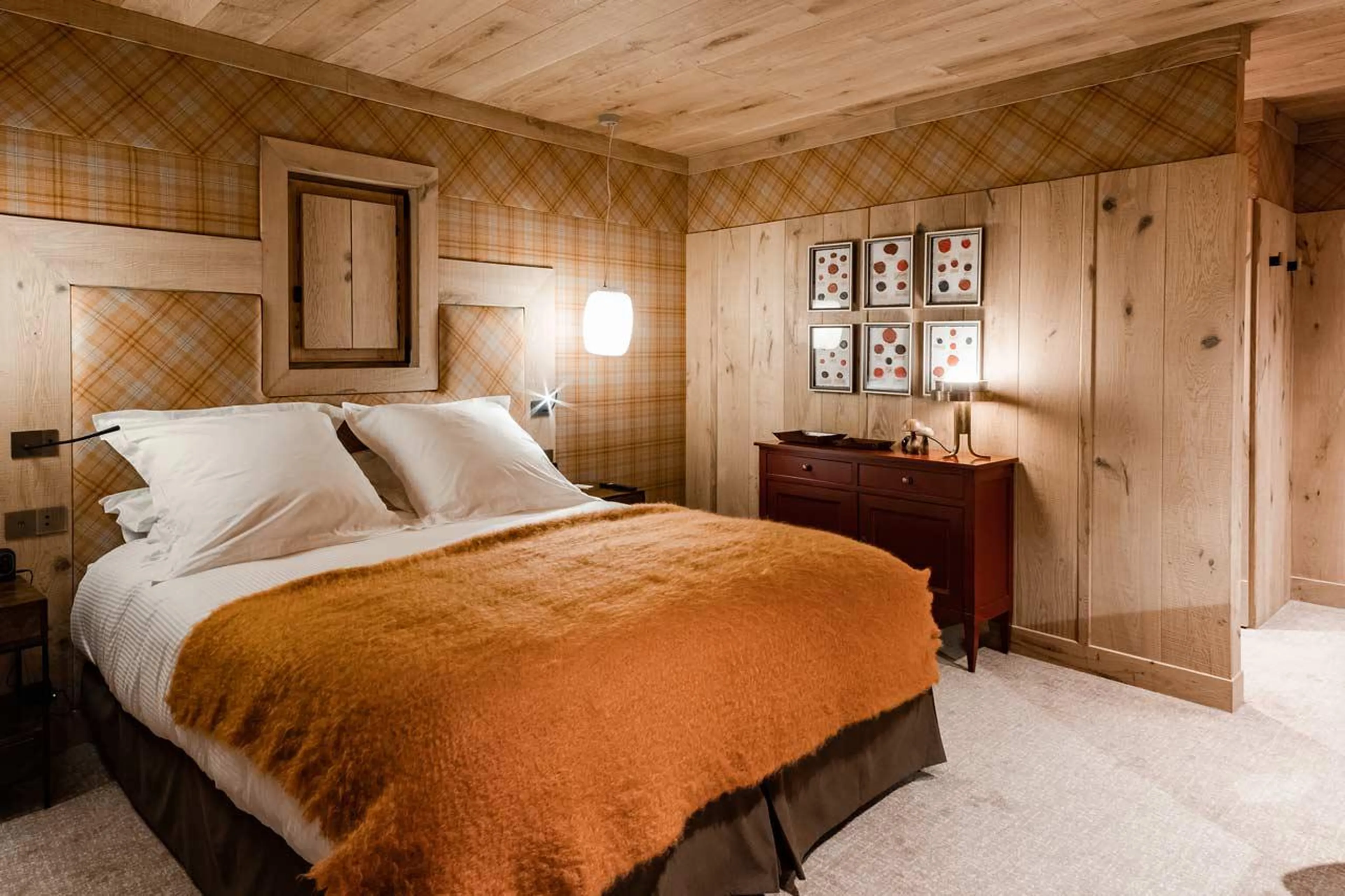 Bedroom one at Chalet La Grange in Val d'Isere