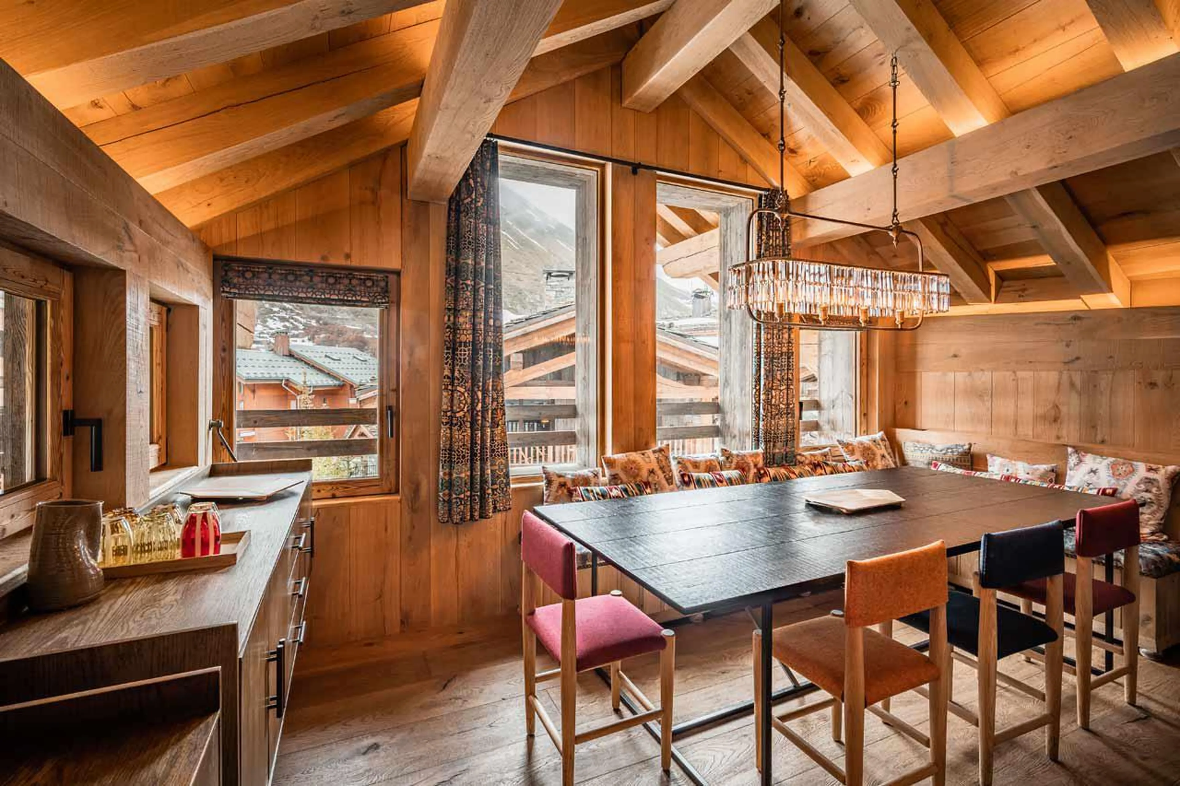 Dining area at Chalet La Grange in Val d'Isere