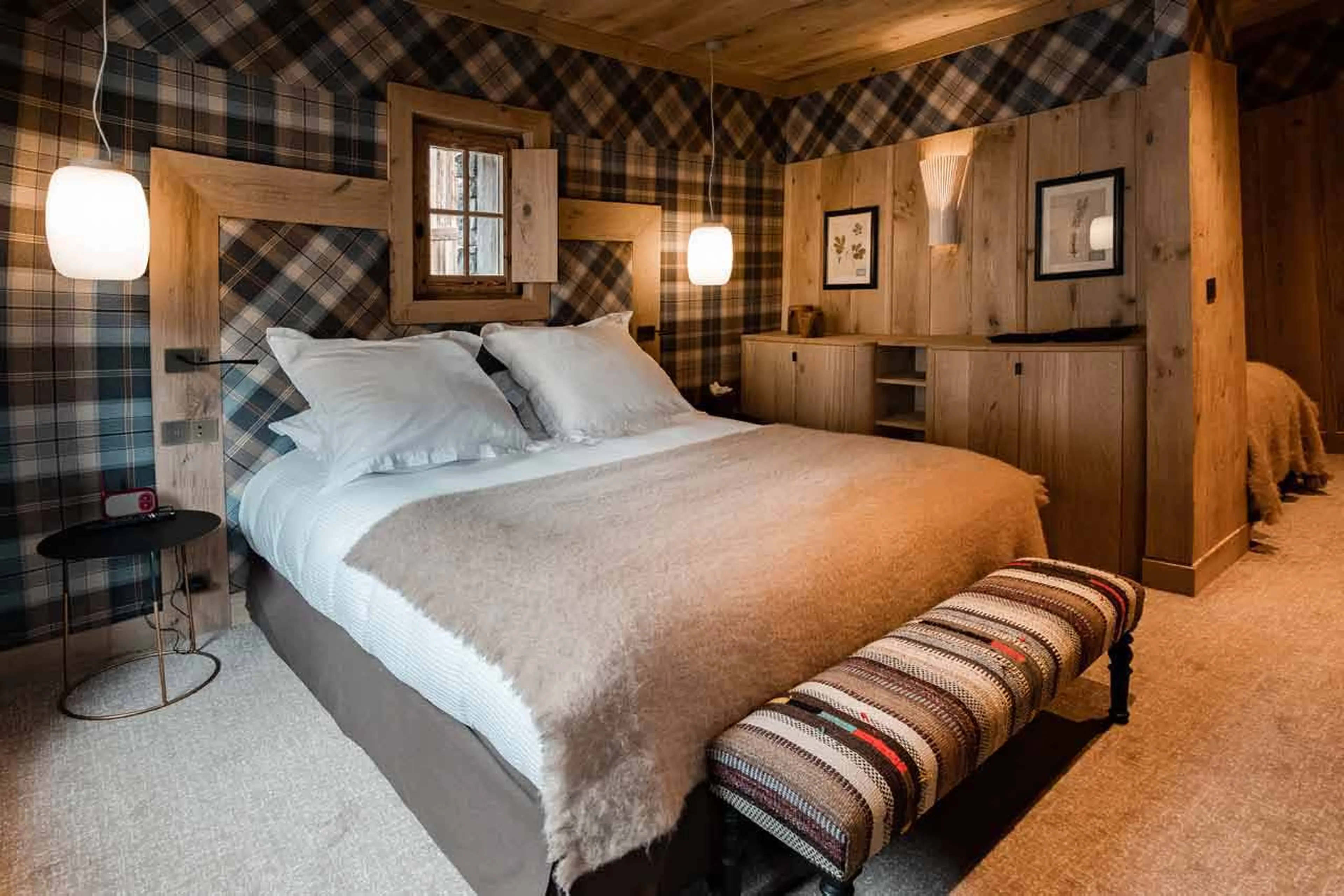 Bedroom two at Chalet La Grange in Val d'Isere