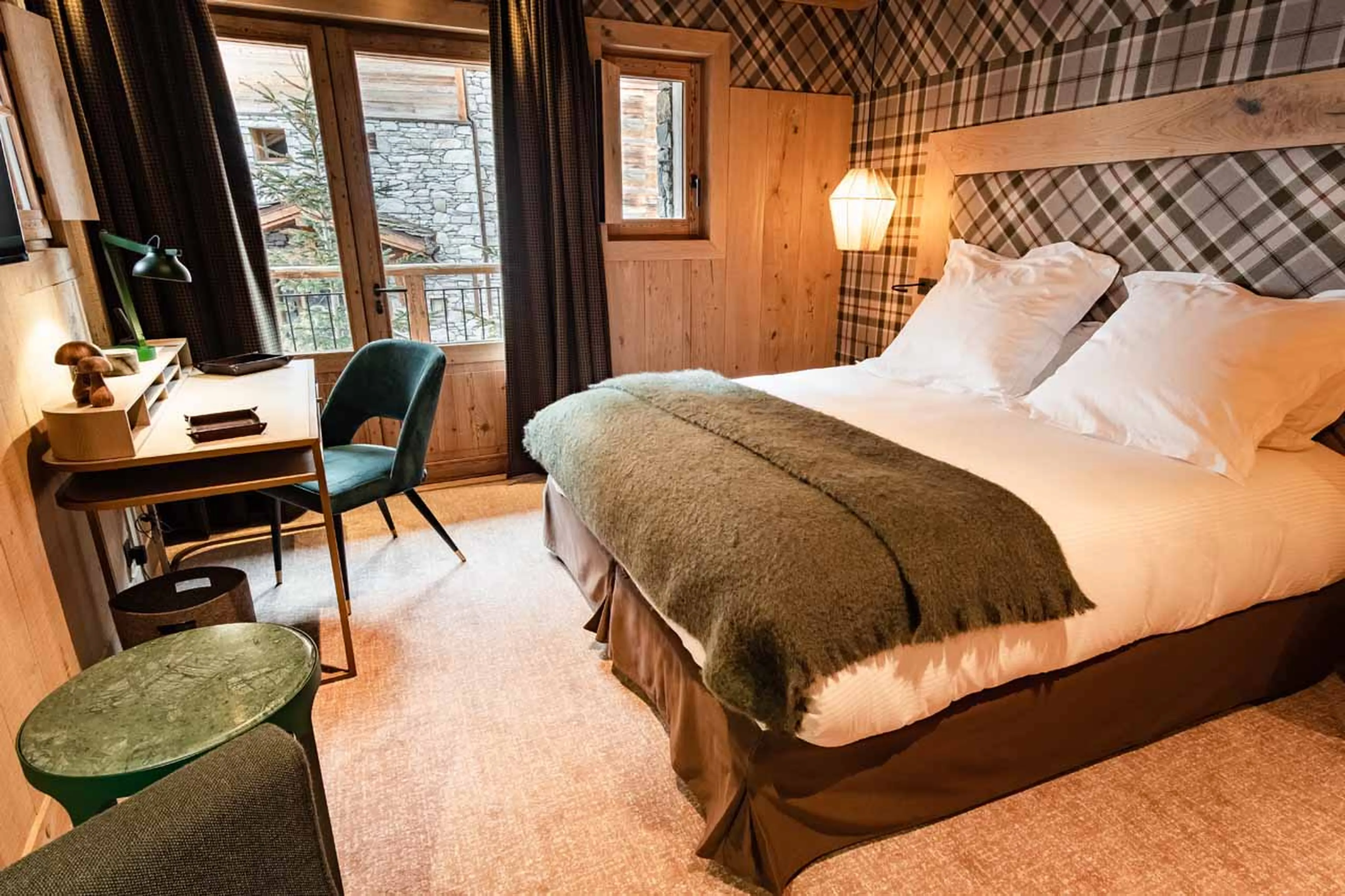 Bedroom three at Chalet La Grange in Val d'Isere