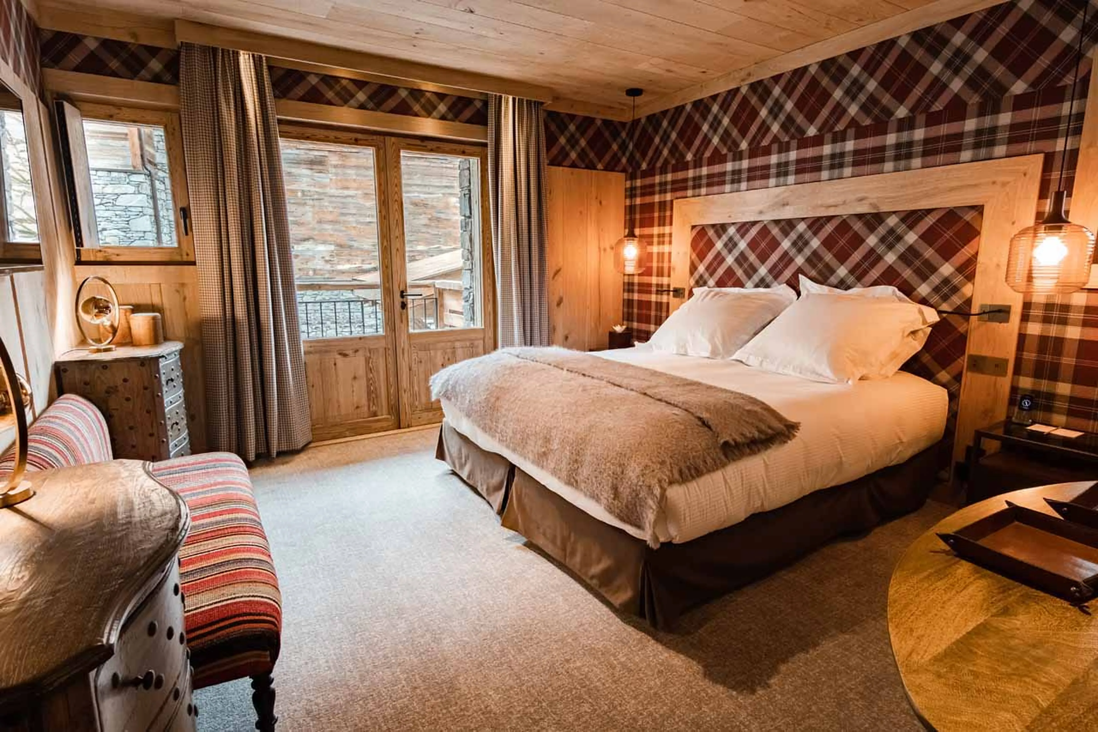 Bedroom four at Chalet La Grange in Val d'Isere