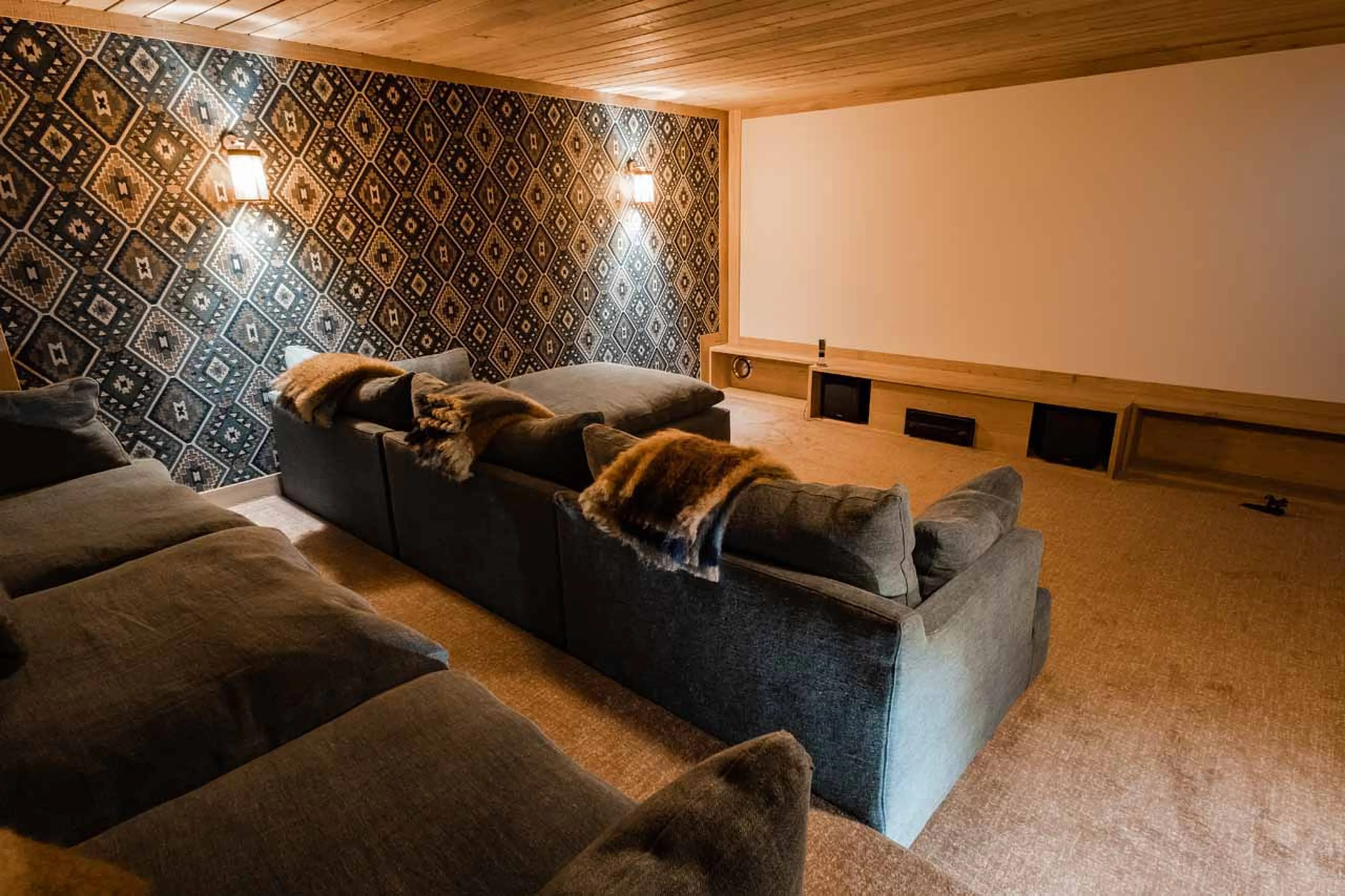 Cinema room at Chalet La Grange in Val d'Isere