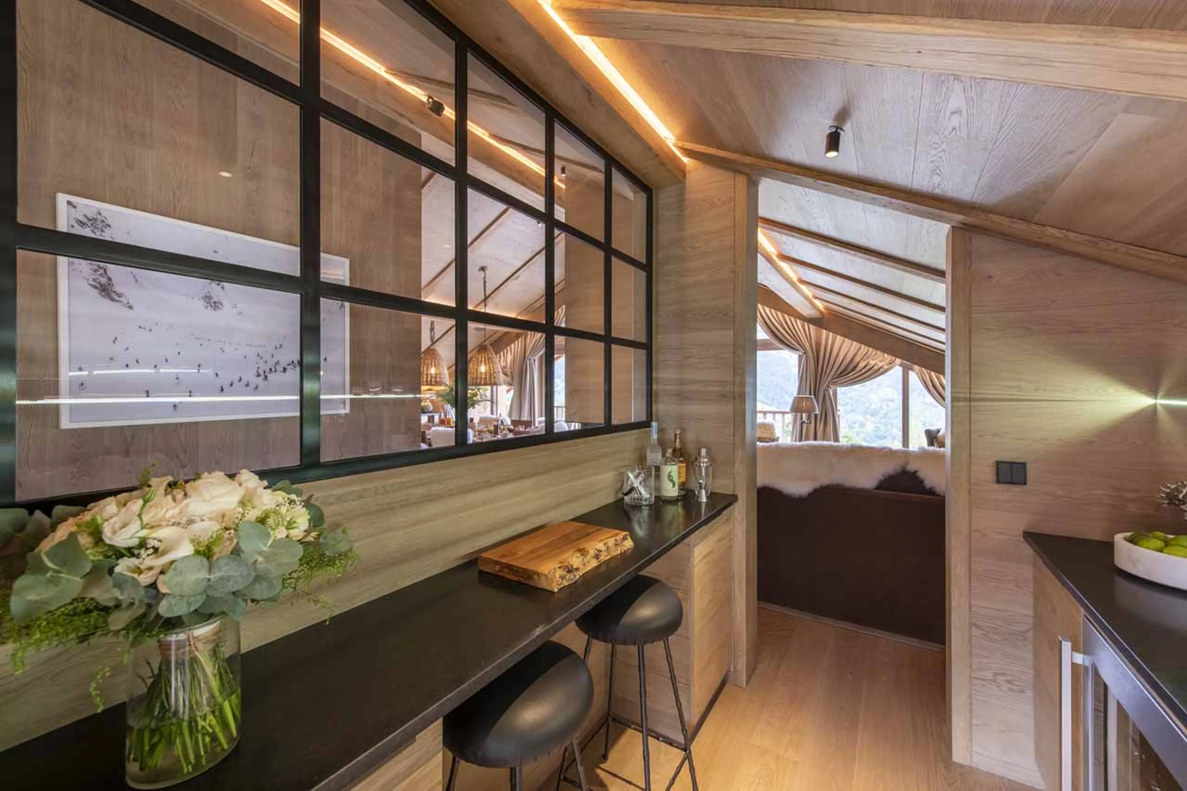 Bar at Chalet La Loze in Meribel