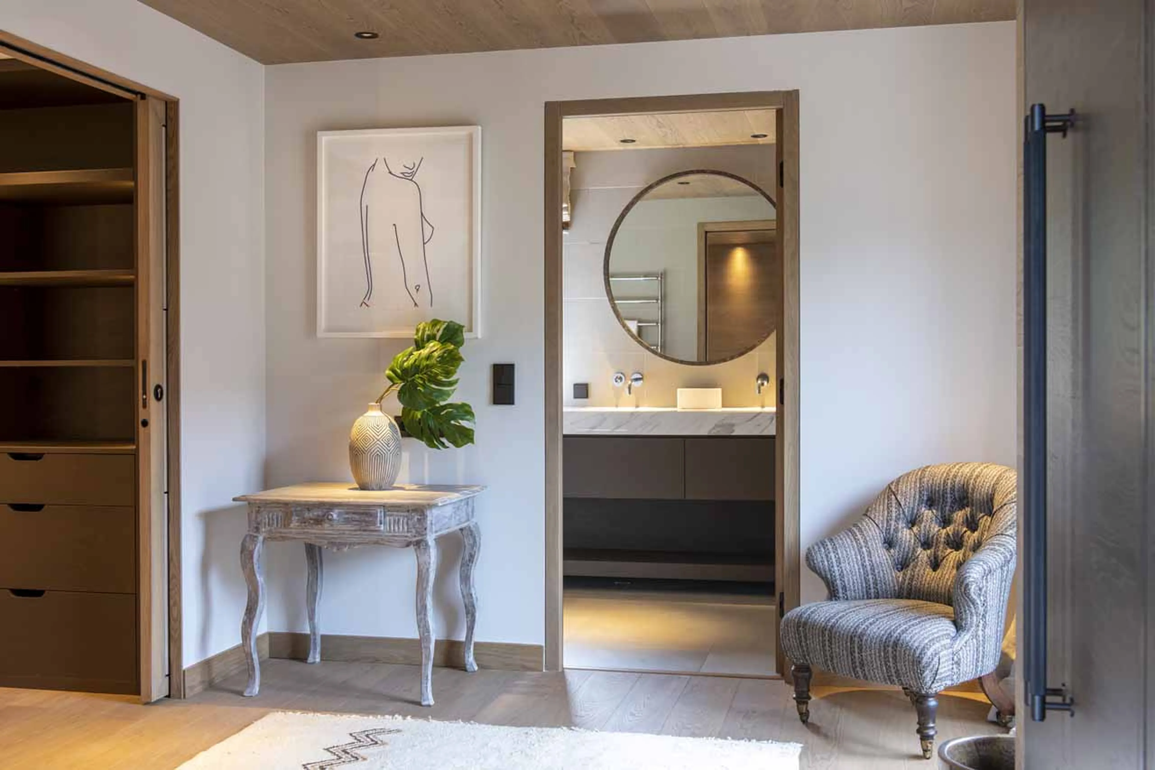 Dressing room at Chalet La Loze in Meribel