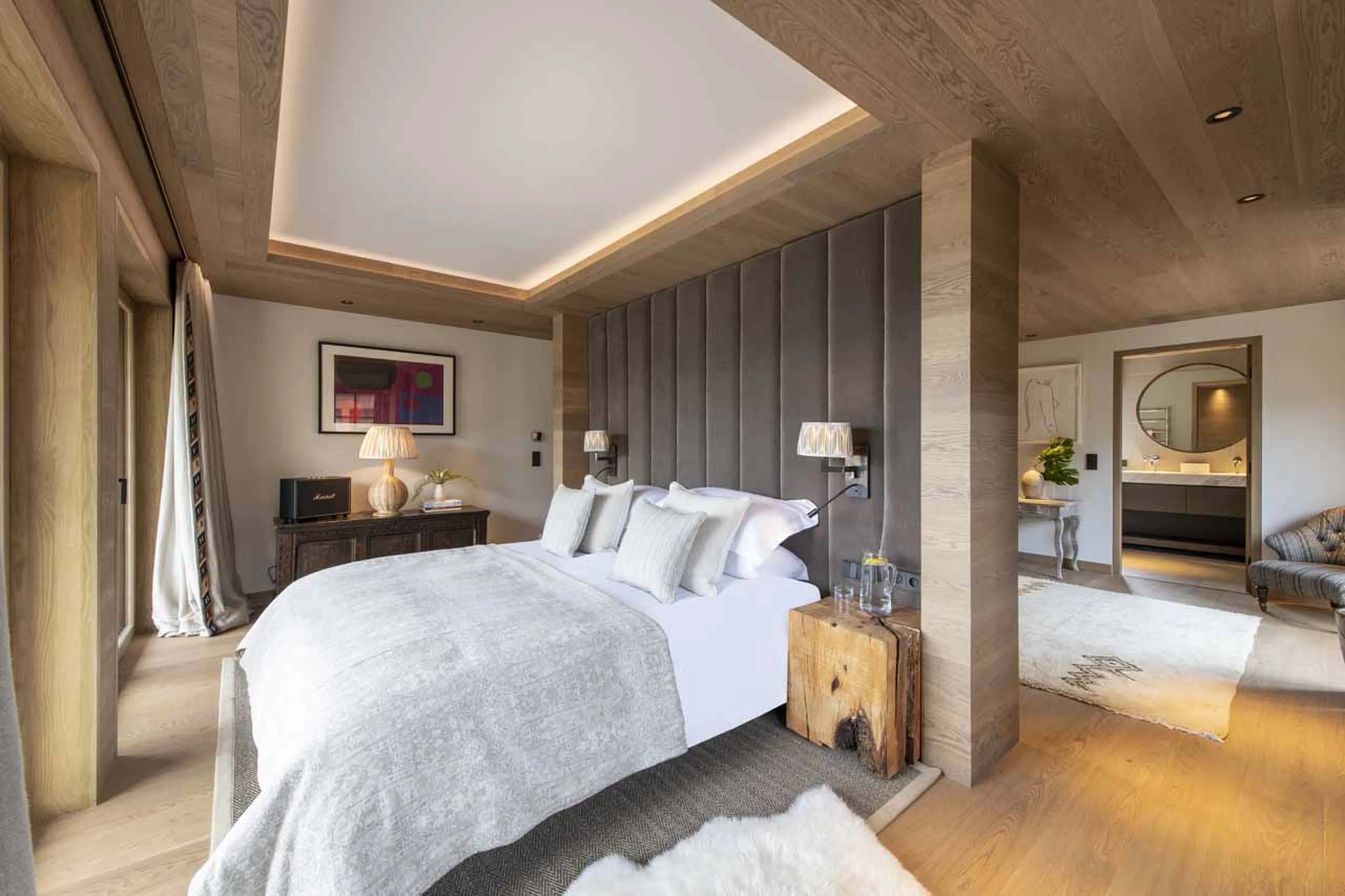 Bedroom one at Chalet La Loze in Meribel