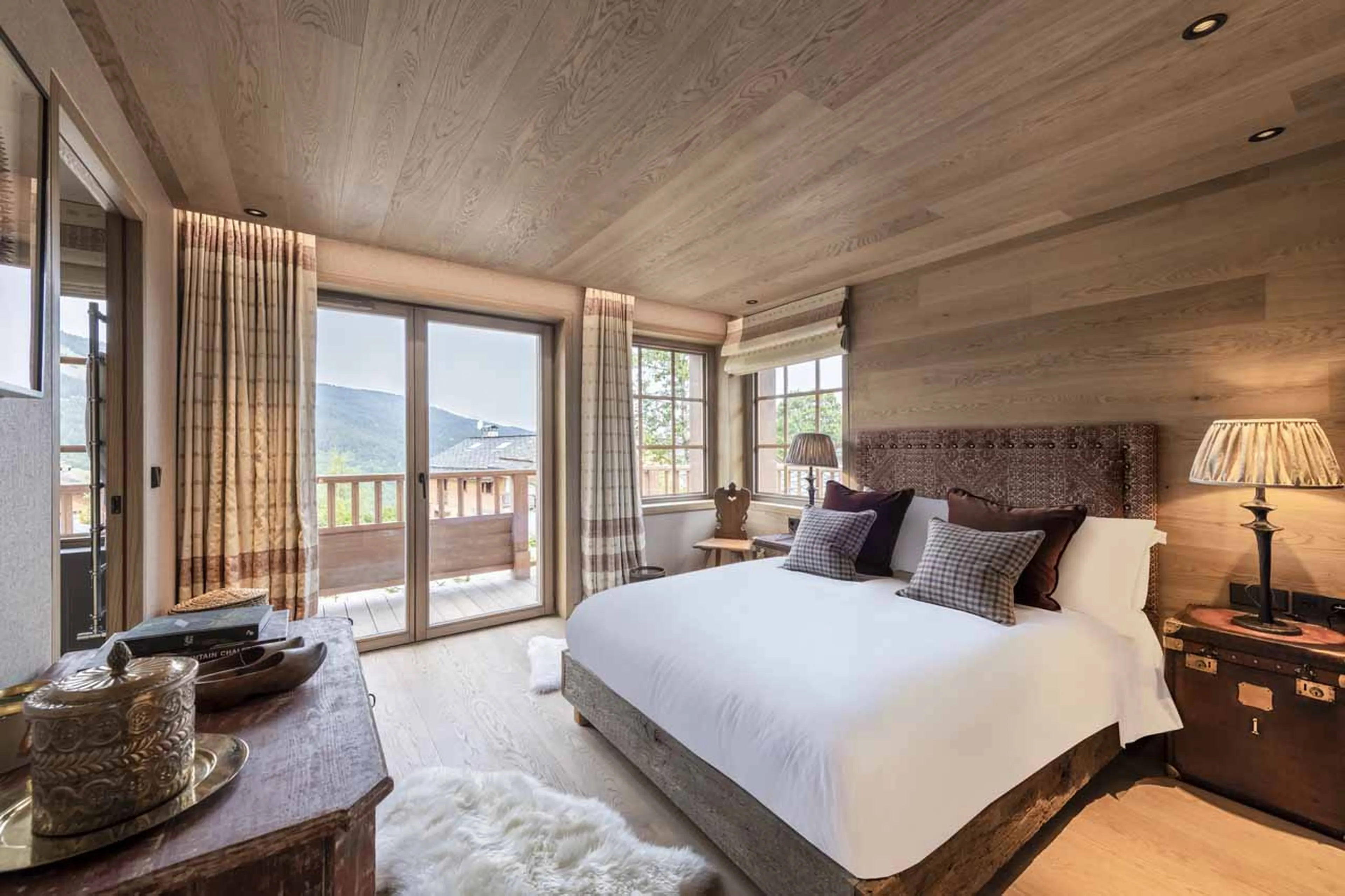 Bedroom two at Chalet La Loze in Meribel