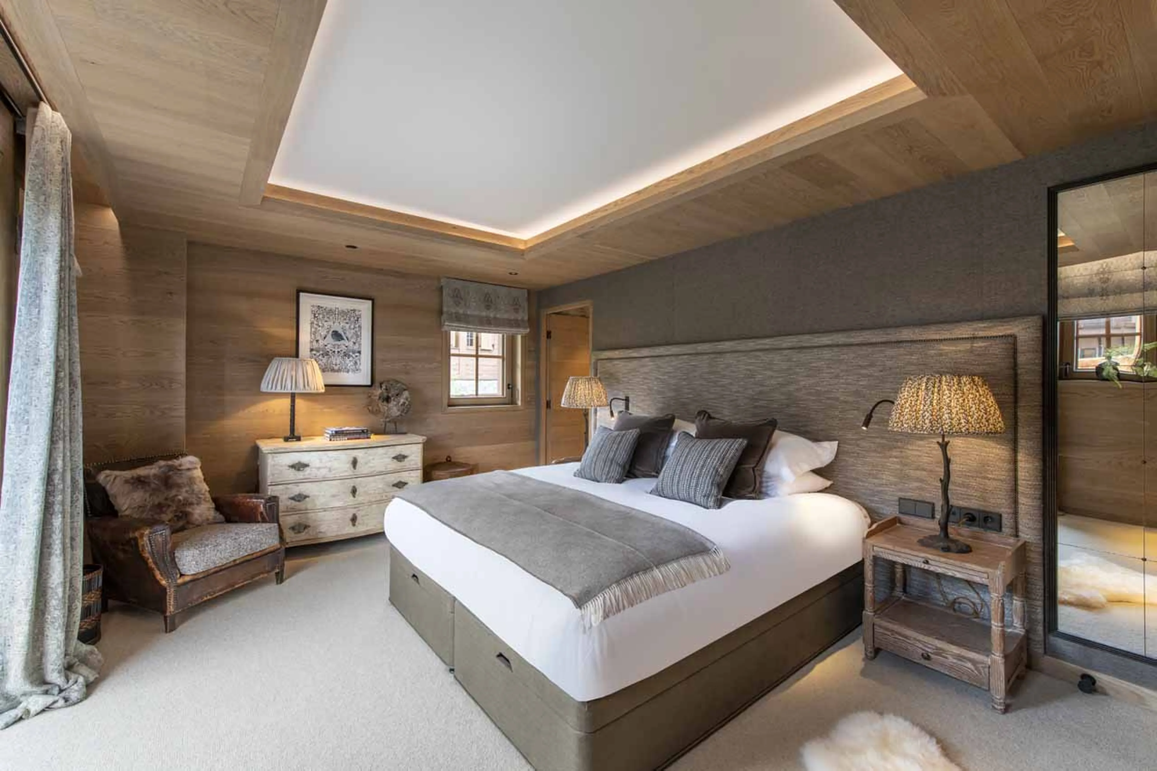 Bedroom three at Chalet La Loze in Meribel