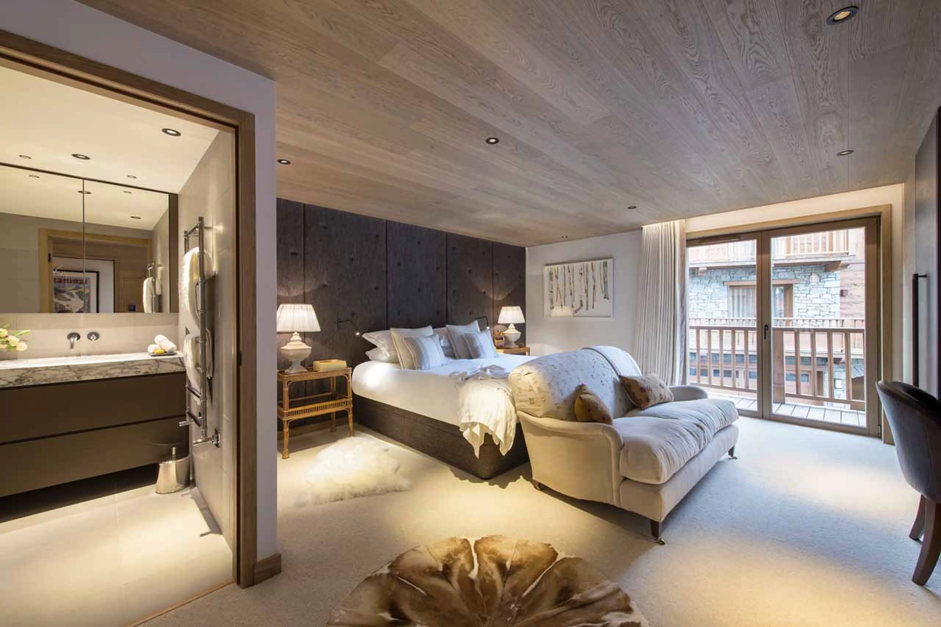 Bedroom four at Chalet La Loze in Meribel