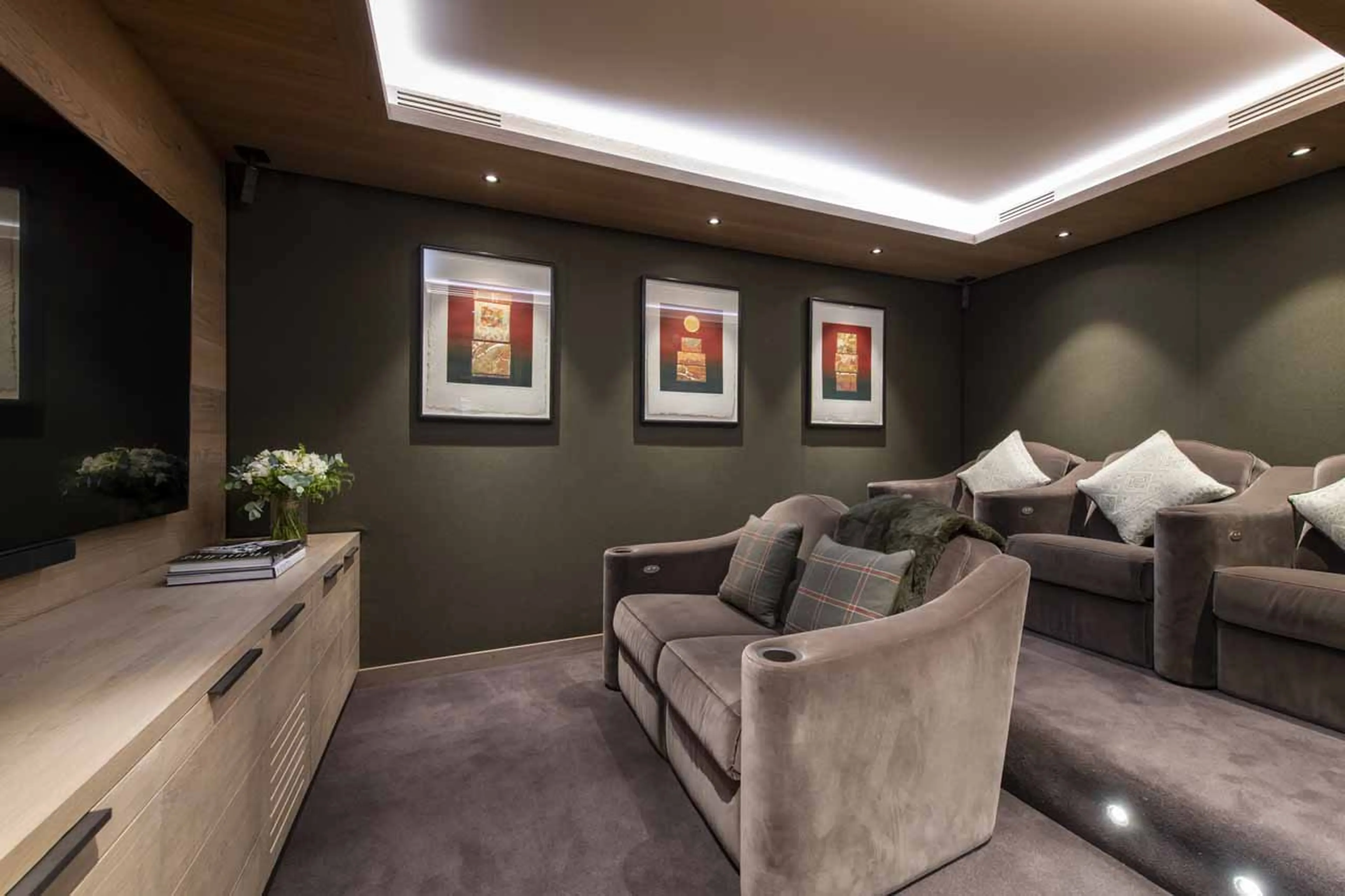 Cinema room at Chalet La Loze in Meribel