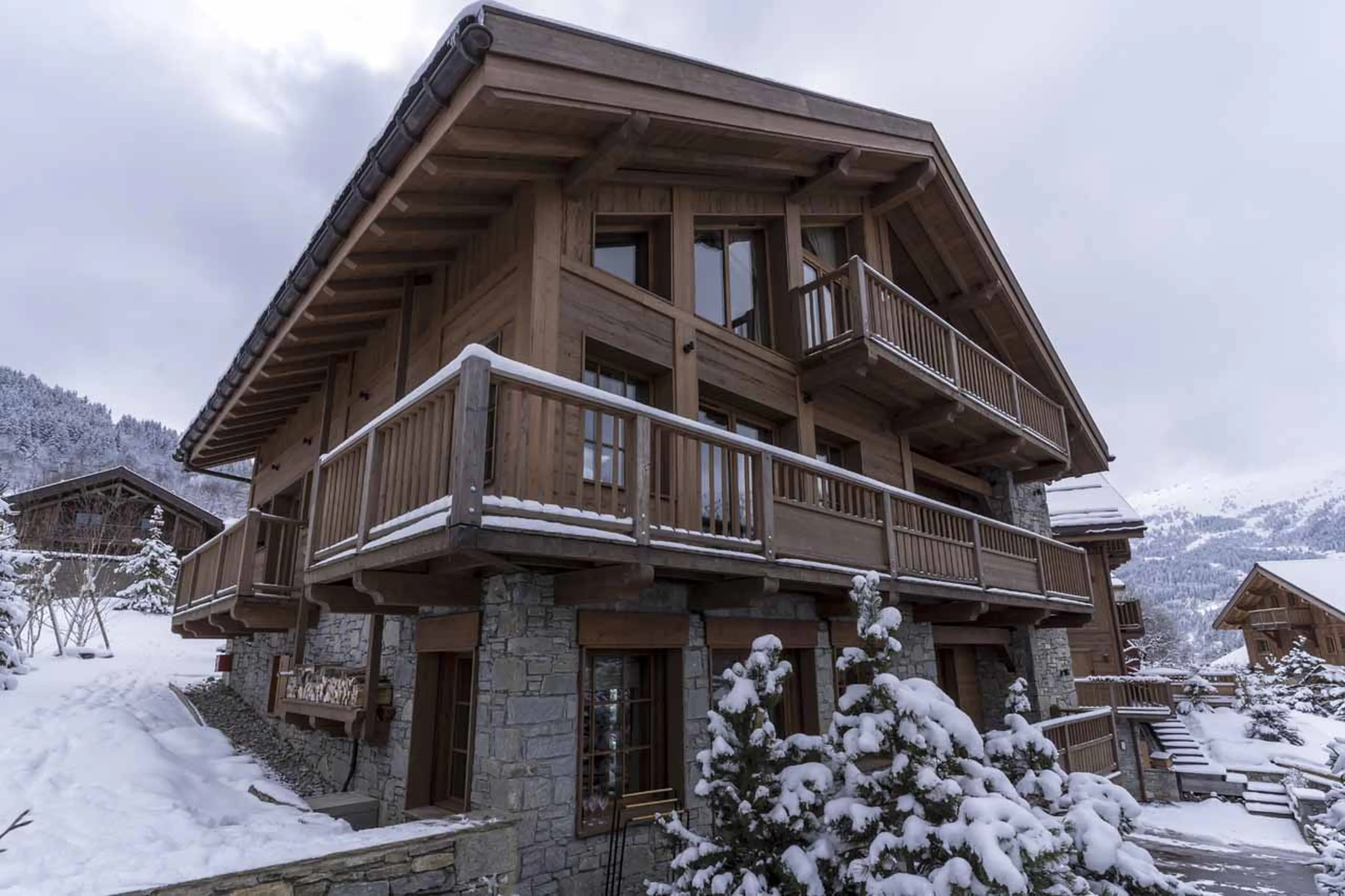View of chalet exterior of Chalet La Loze in Meribel