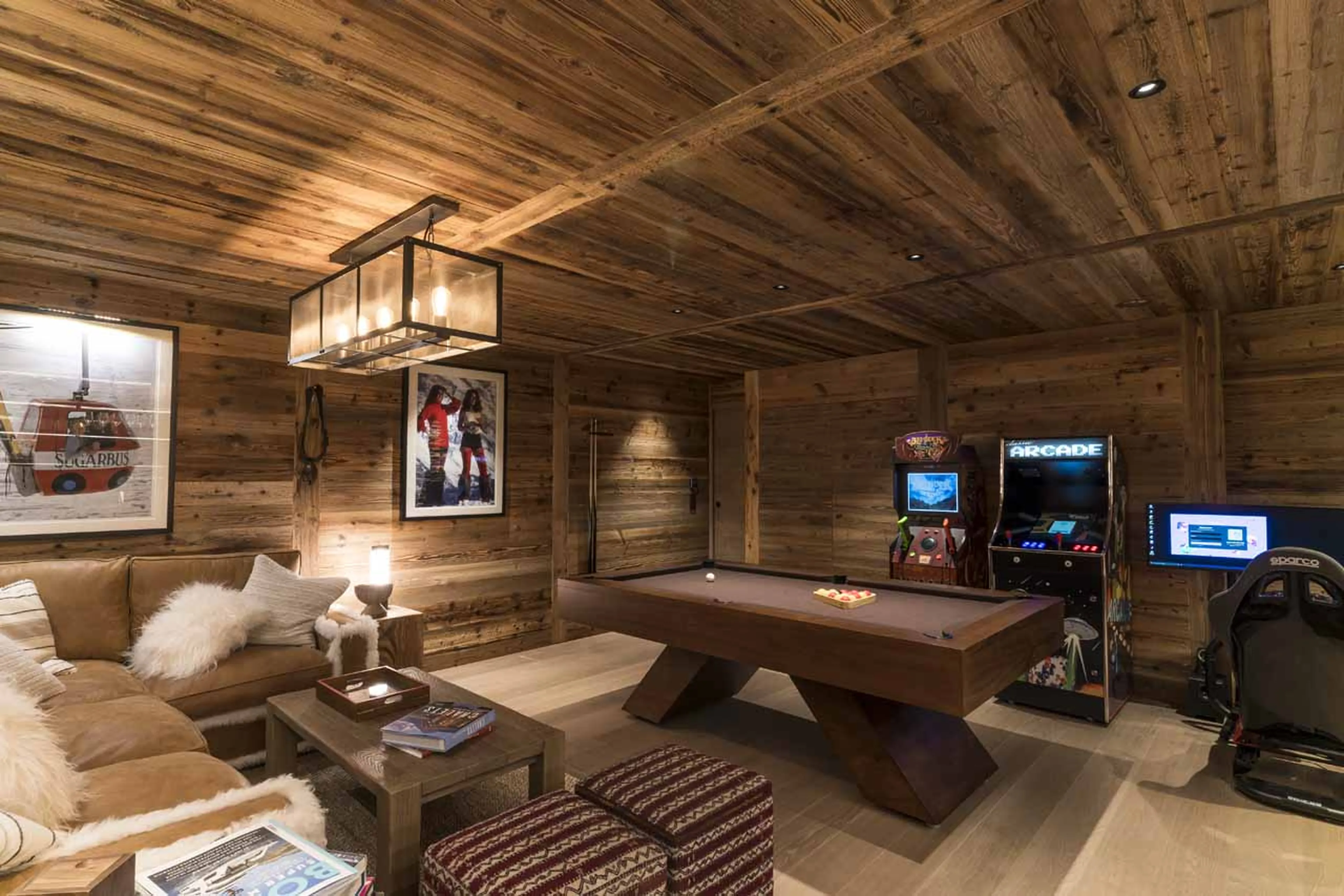 Games room at Chalet La Loze in Meribel