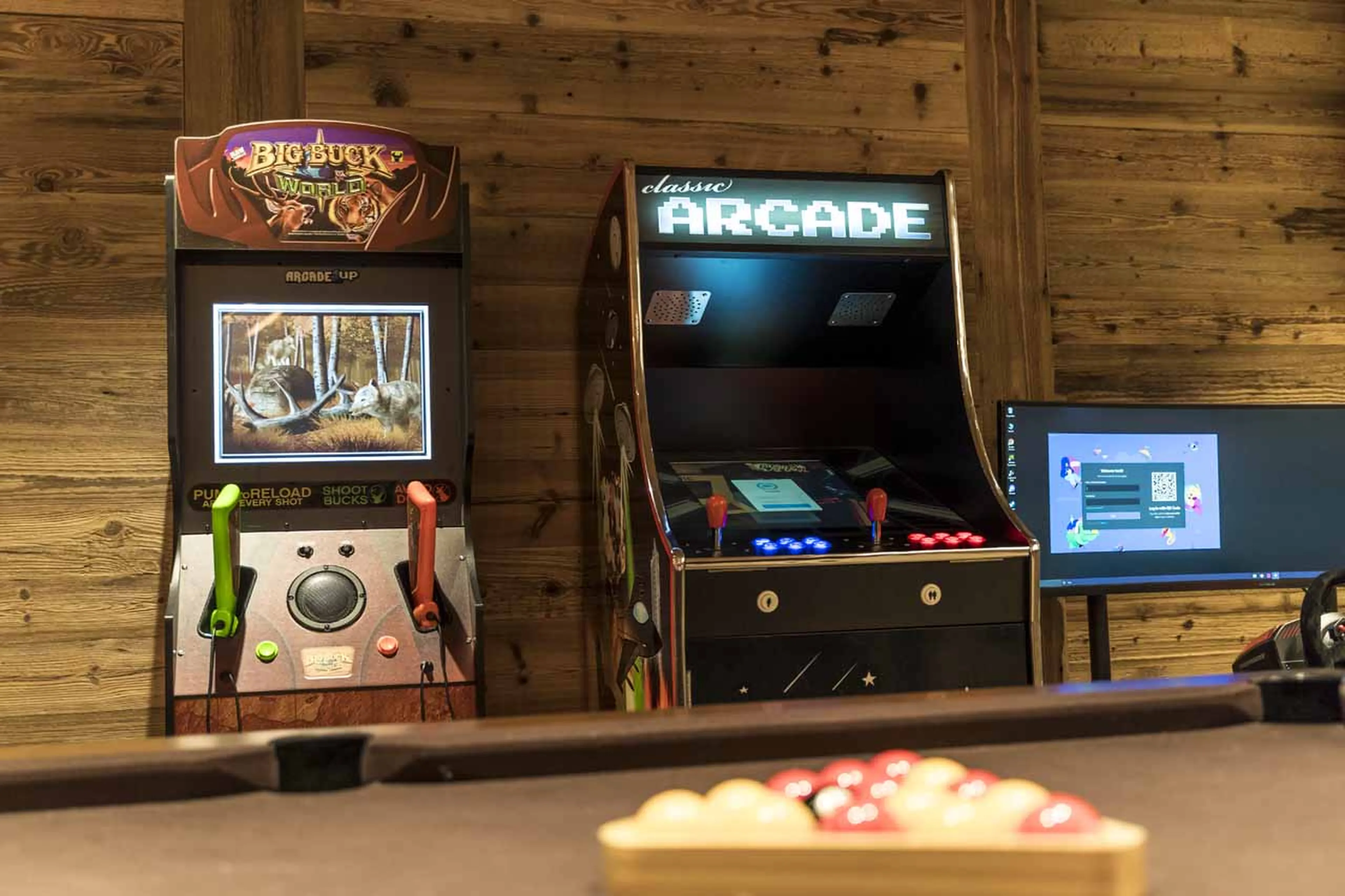Arcade games at Chalet La Loze in Meribel
