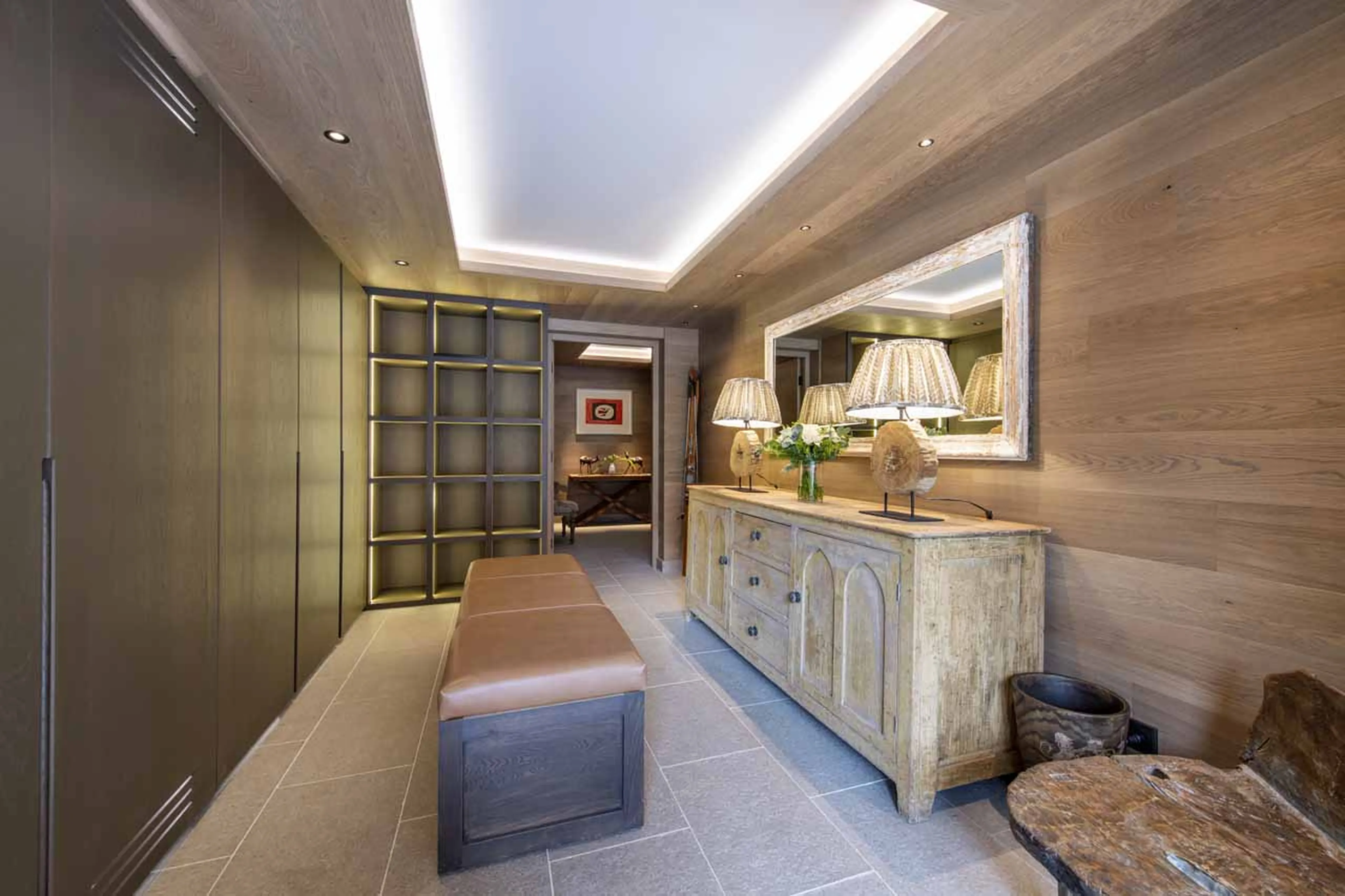 Ski room at Chalet La Loze in Meribel