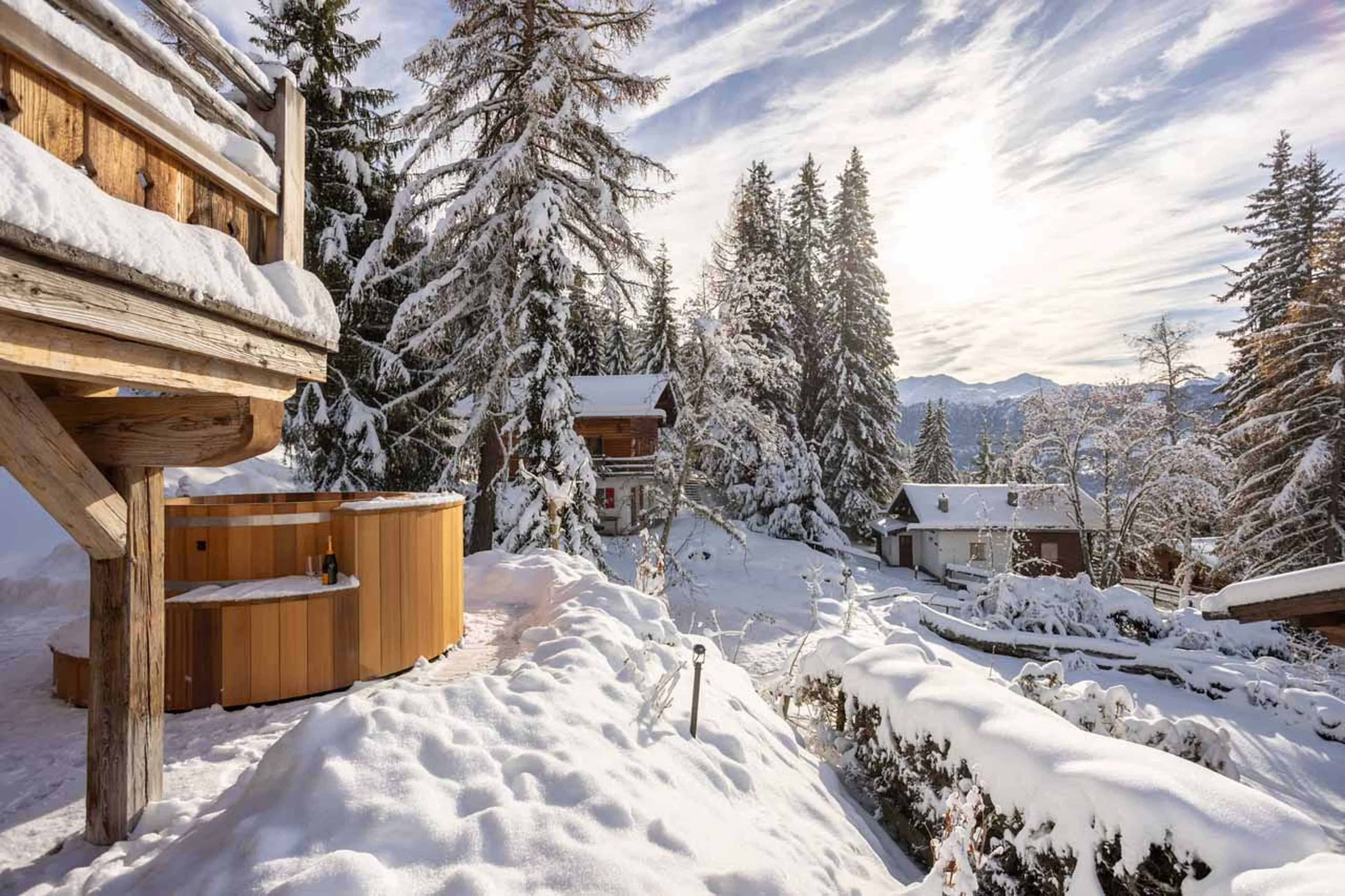 Hot tub at Chalet La Rochette in Verbier