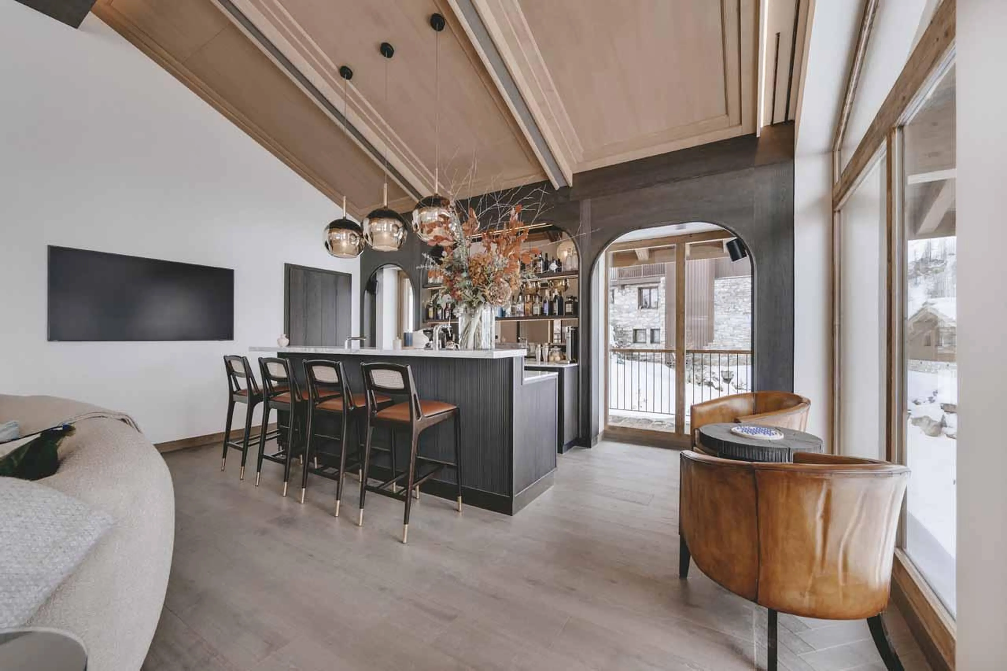 Bar with high seating Chalet La Tene, Val d'Isere