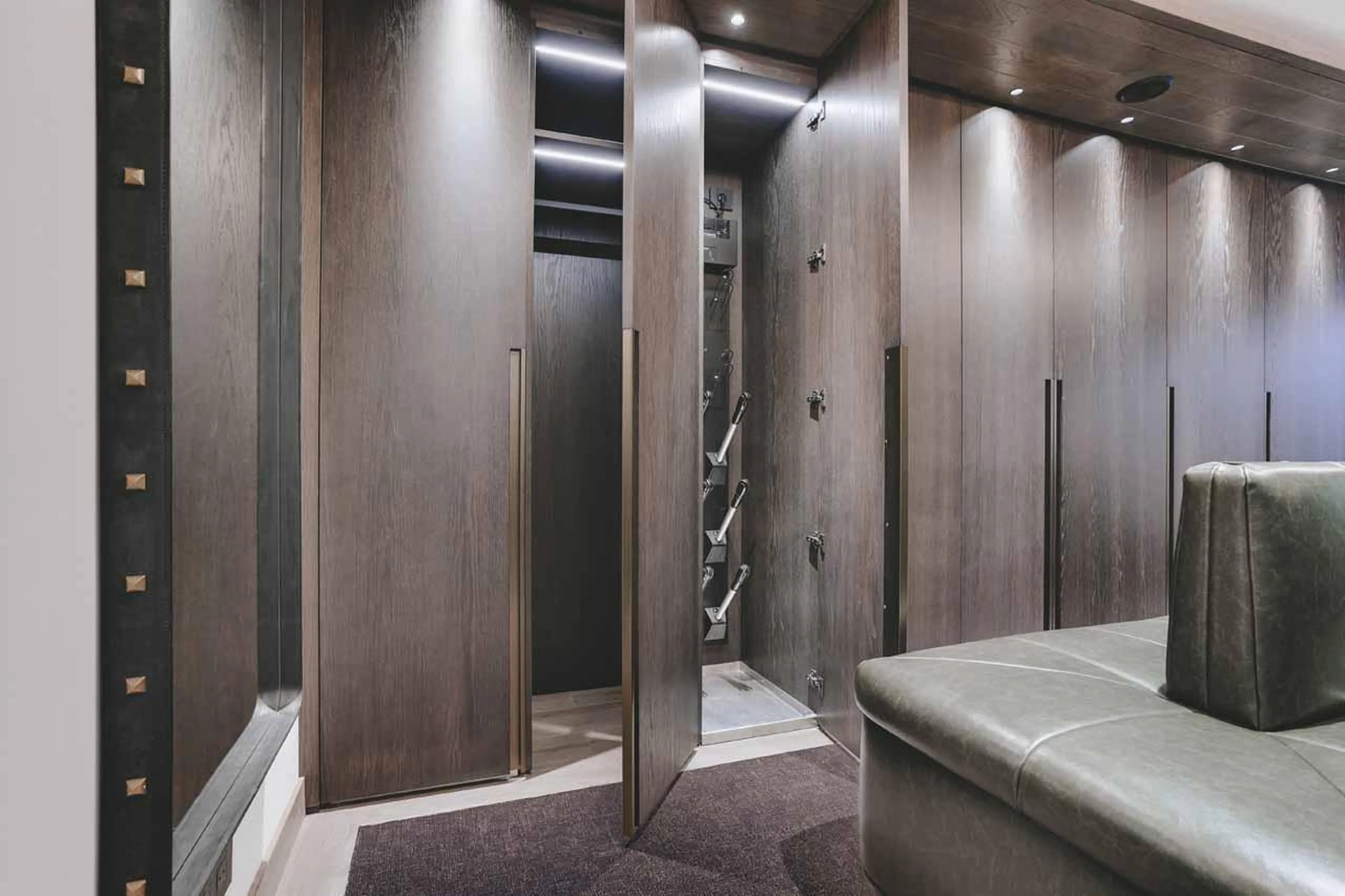 Ski room with boot heaters at Chalet La Tene, Val d'Isere