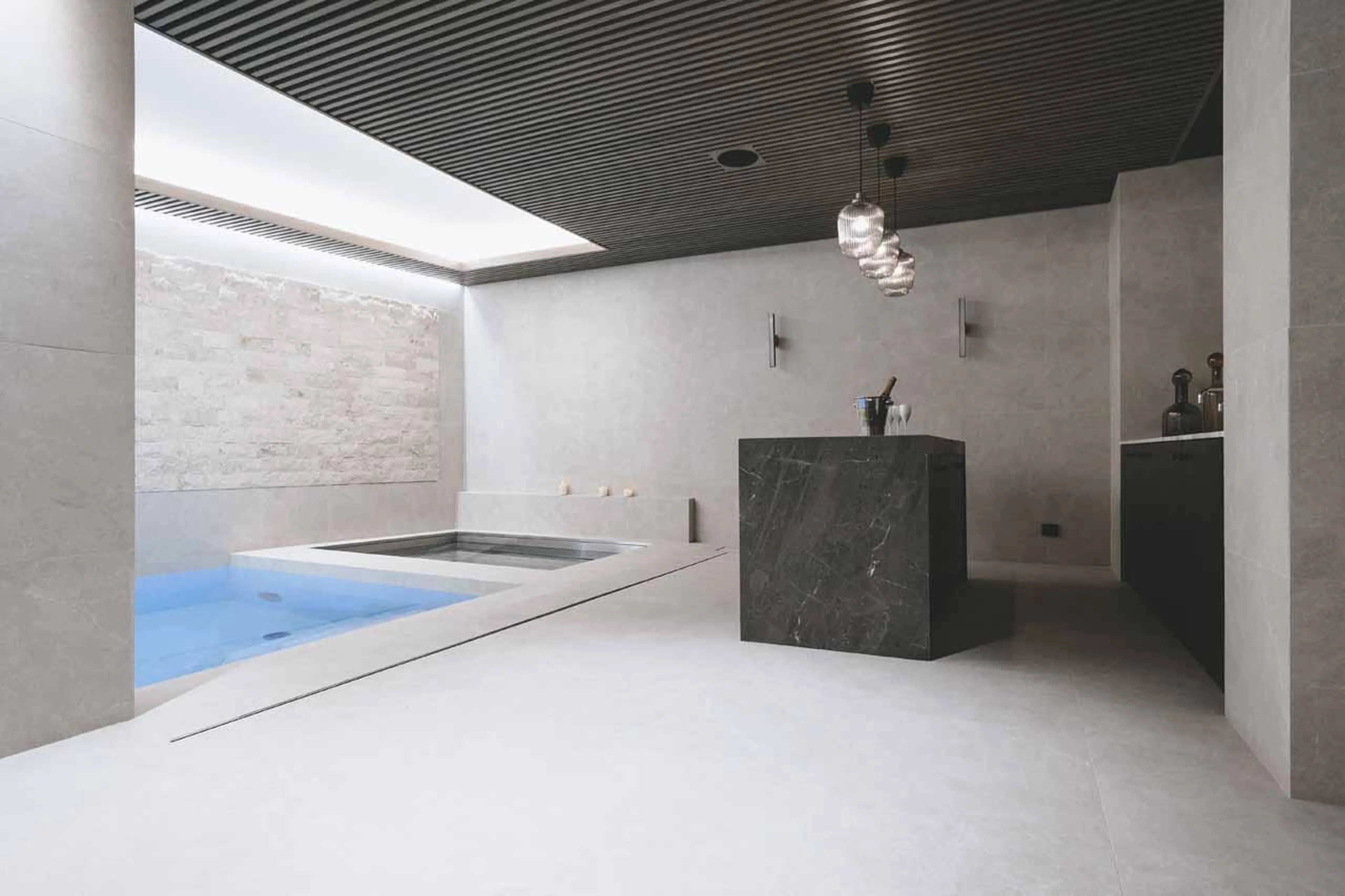 Swimming pool and hot tub at Chalet La Tene, Val d'Isere