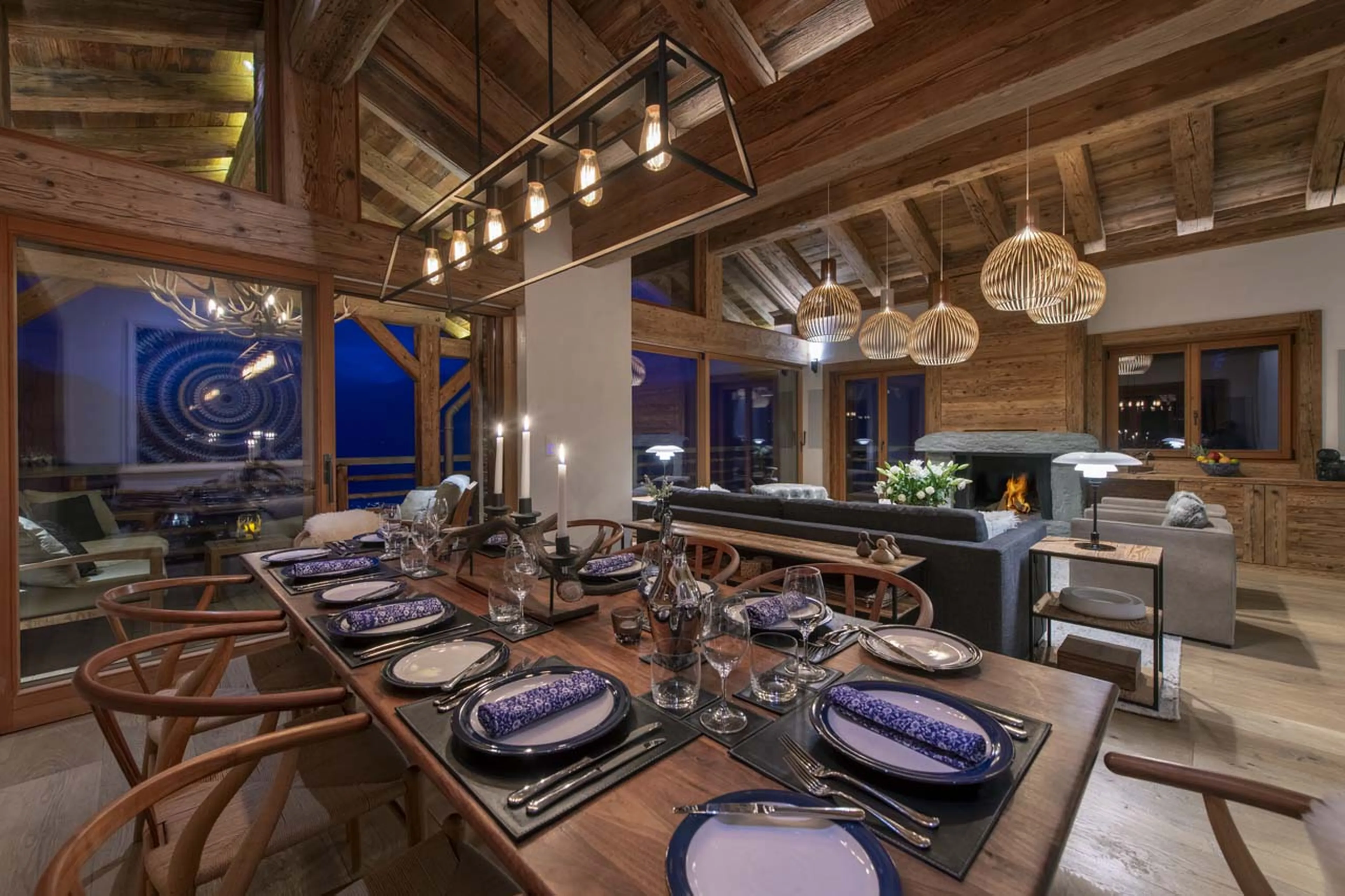Dining area at Chalet La Vigne in Verbier
