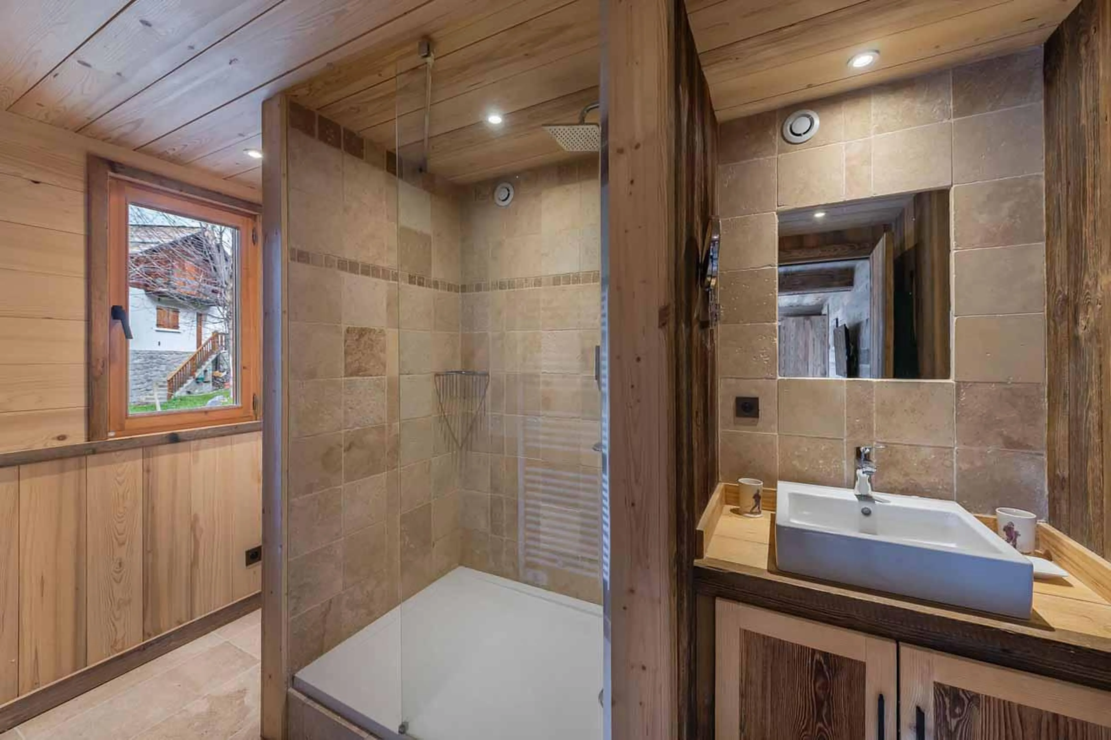 Shower room at Chalet Lady Mijane in Meribel