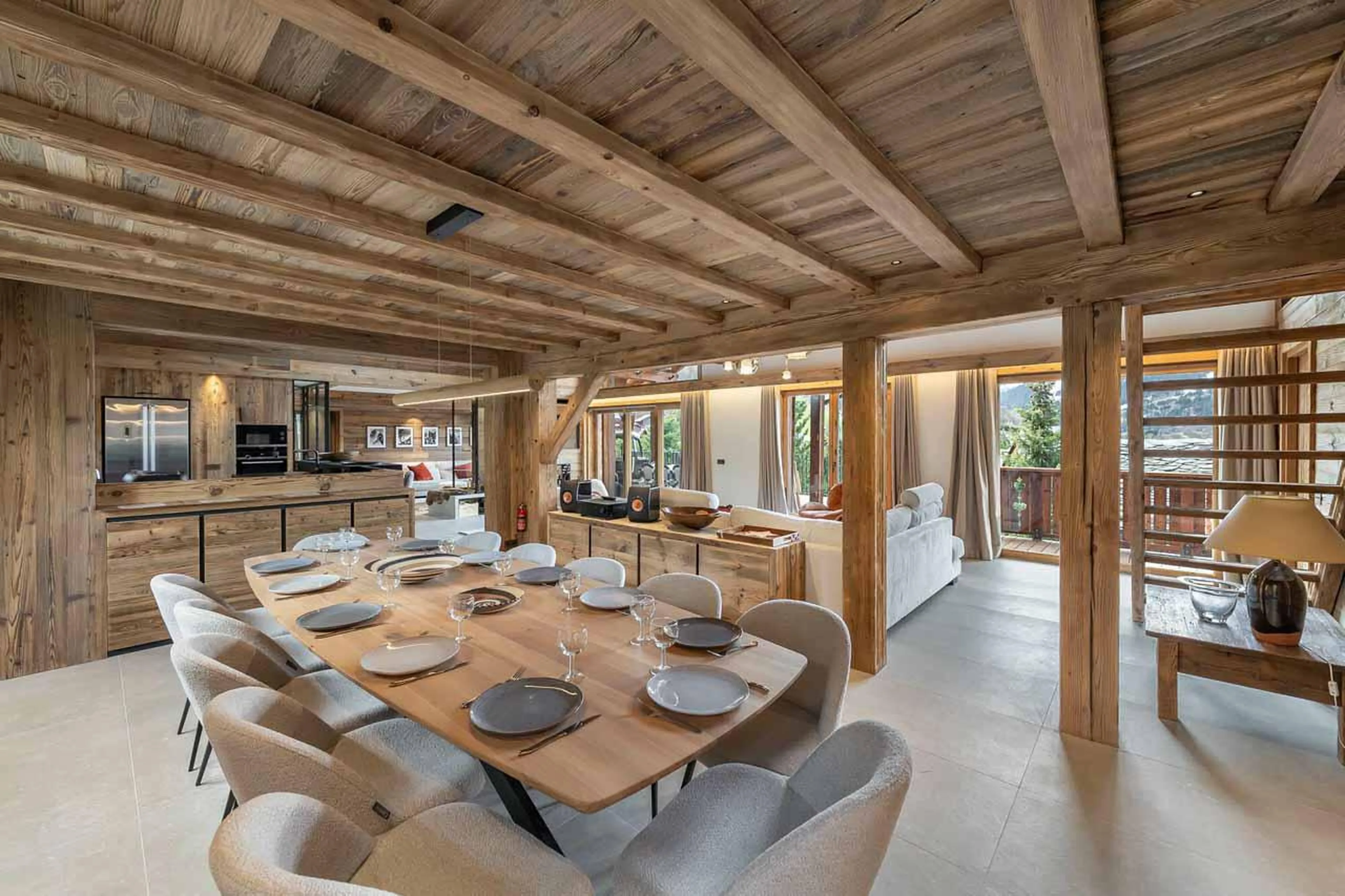 Dining area at Chalet Lady Mijane in Meribel