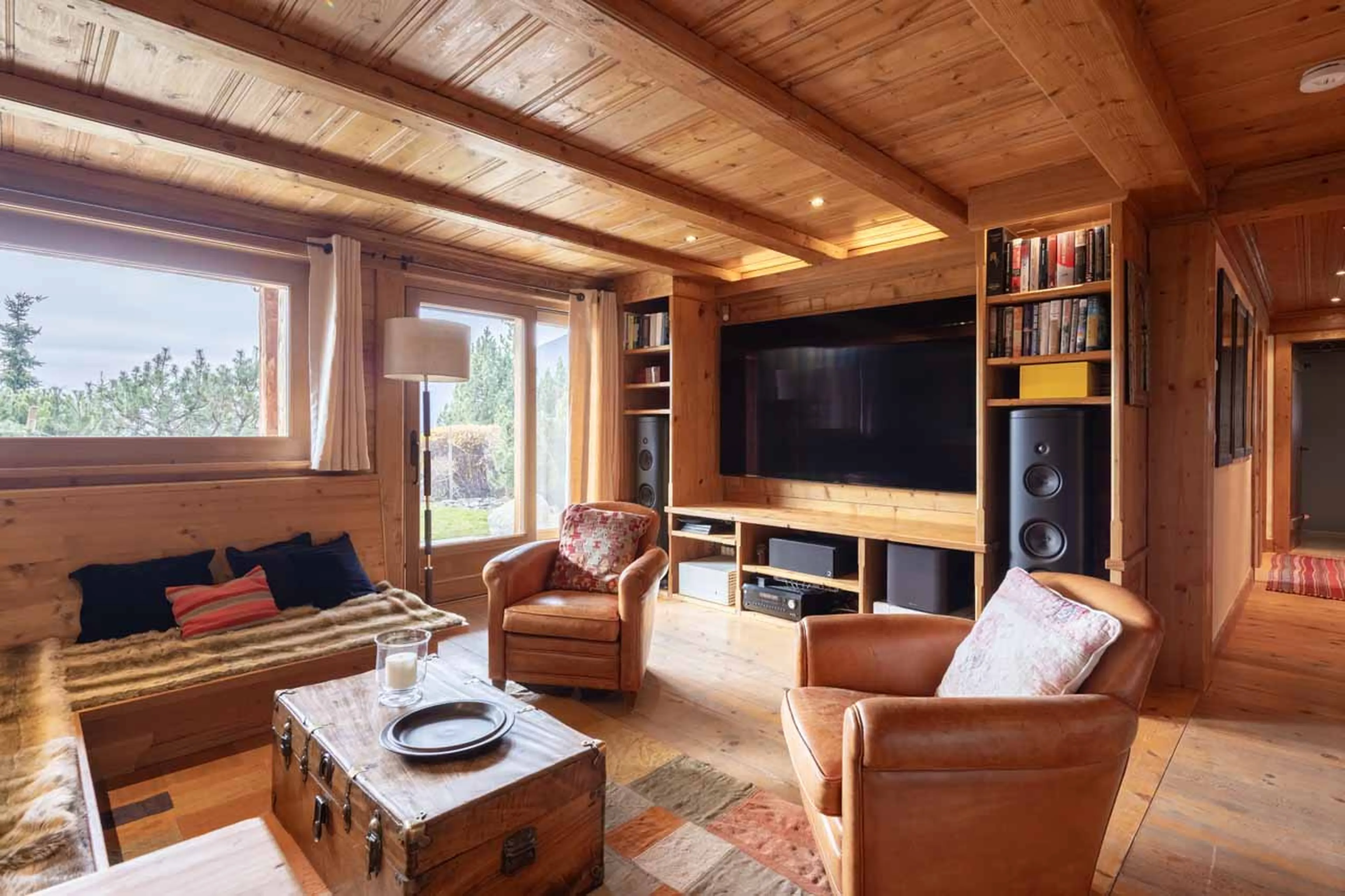 Ground floor living area at Chalet Lalapanzi in Verbier