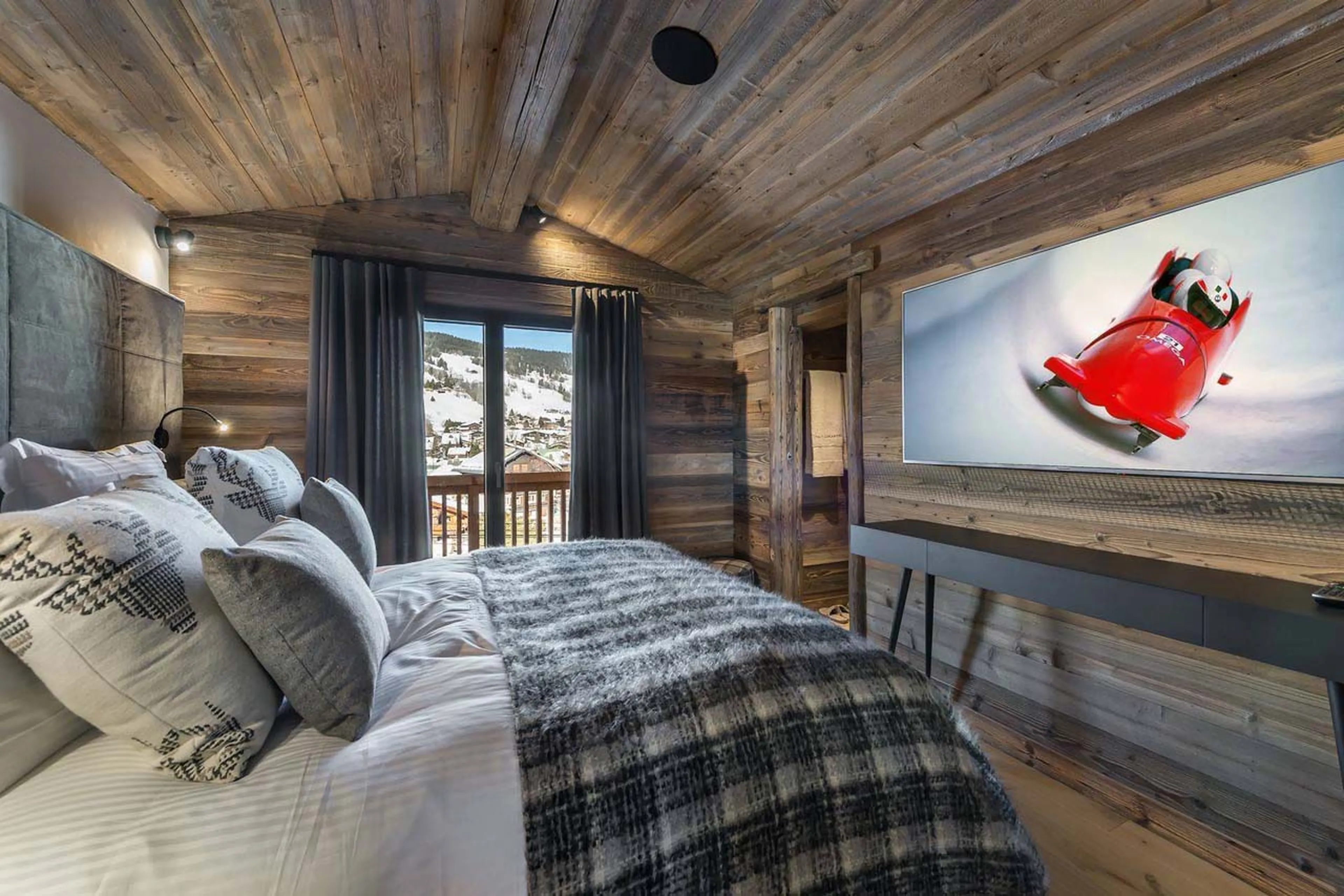 Bedroom one at Chalet Lamartine in Megeve