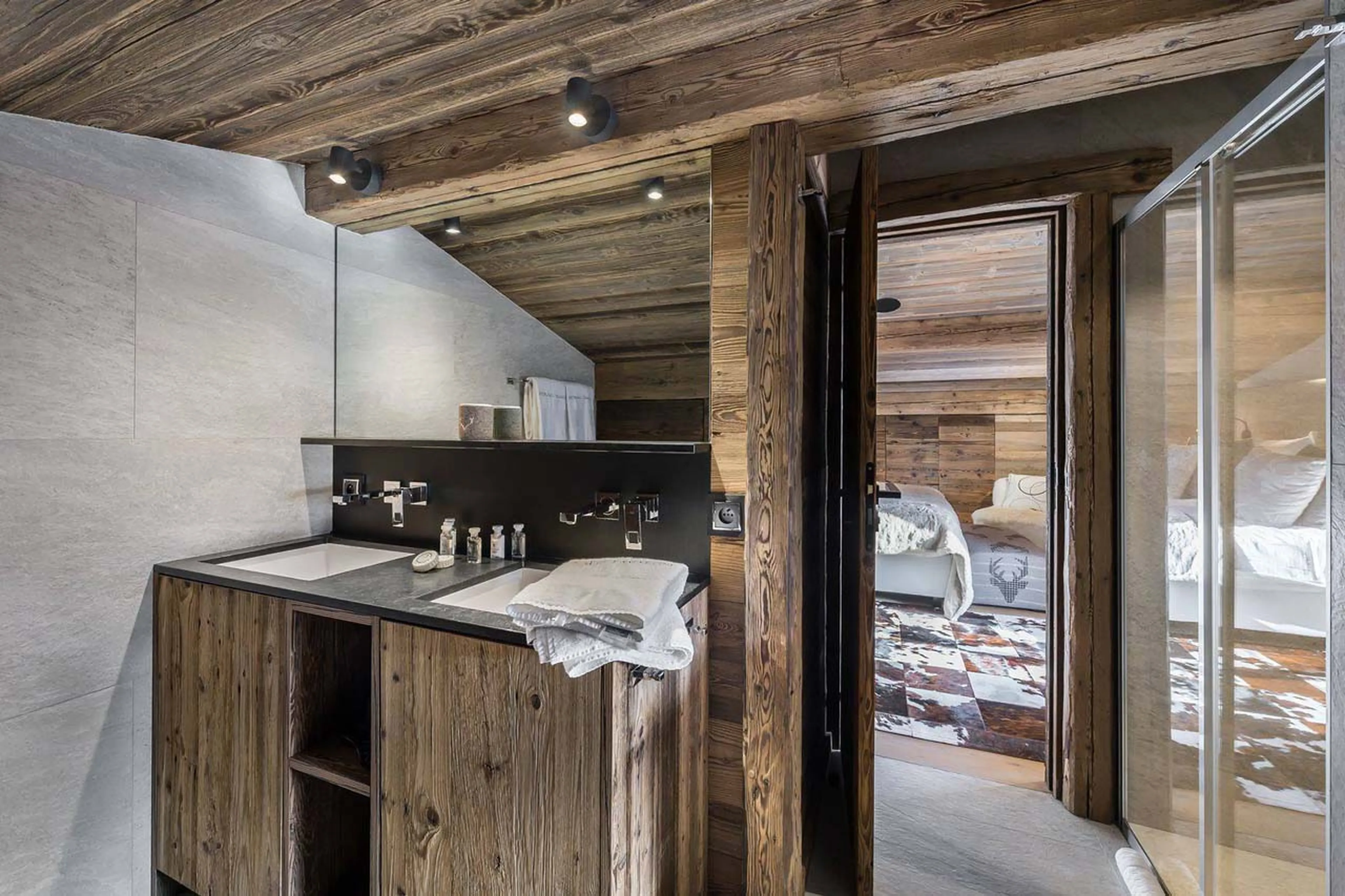 Bathroom two at Chalet Lamartine in Megeve