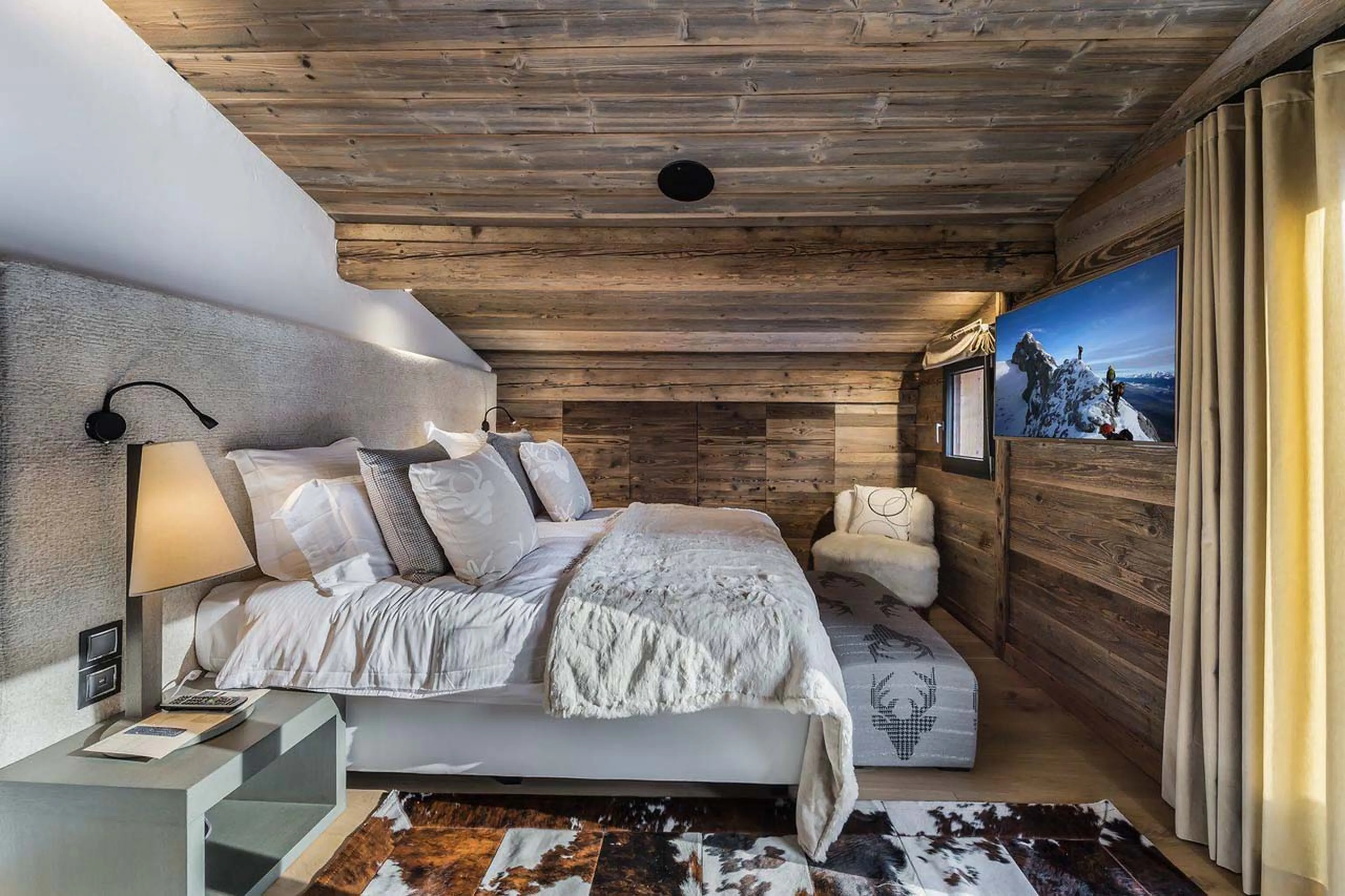 Bedroom two at Chalet Lamartine in Megeve