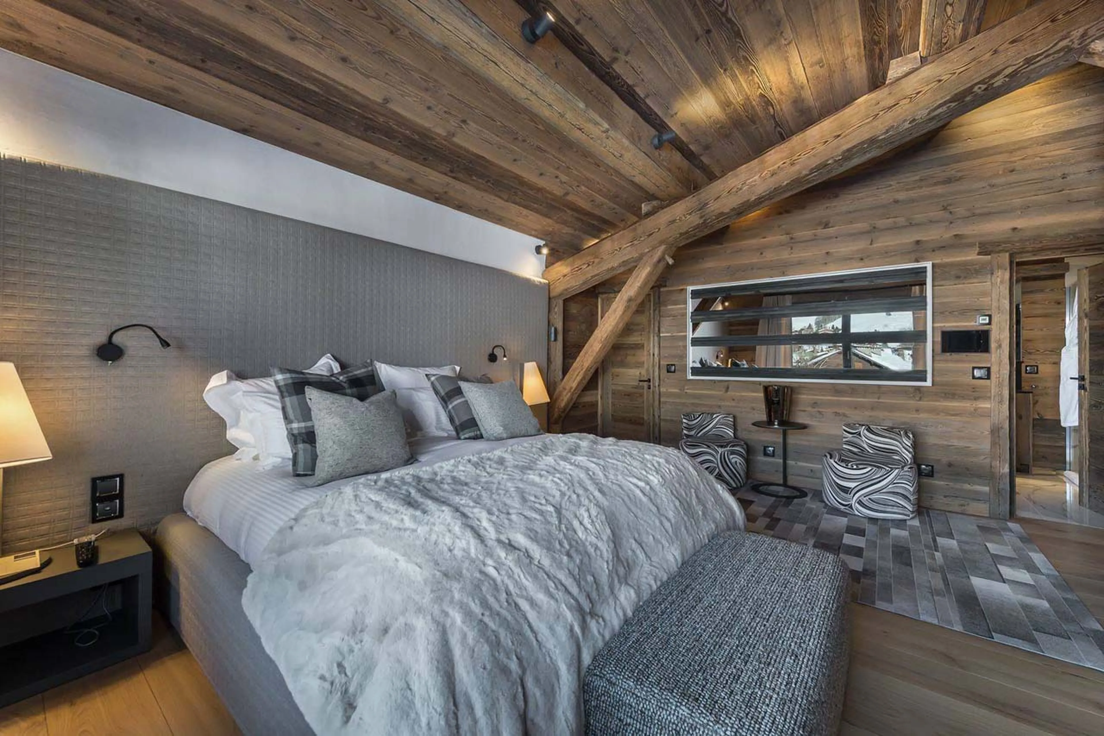 Bedroom four at Chalet Lamartine in Megeve