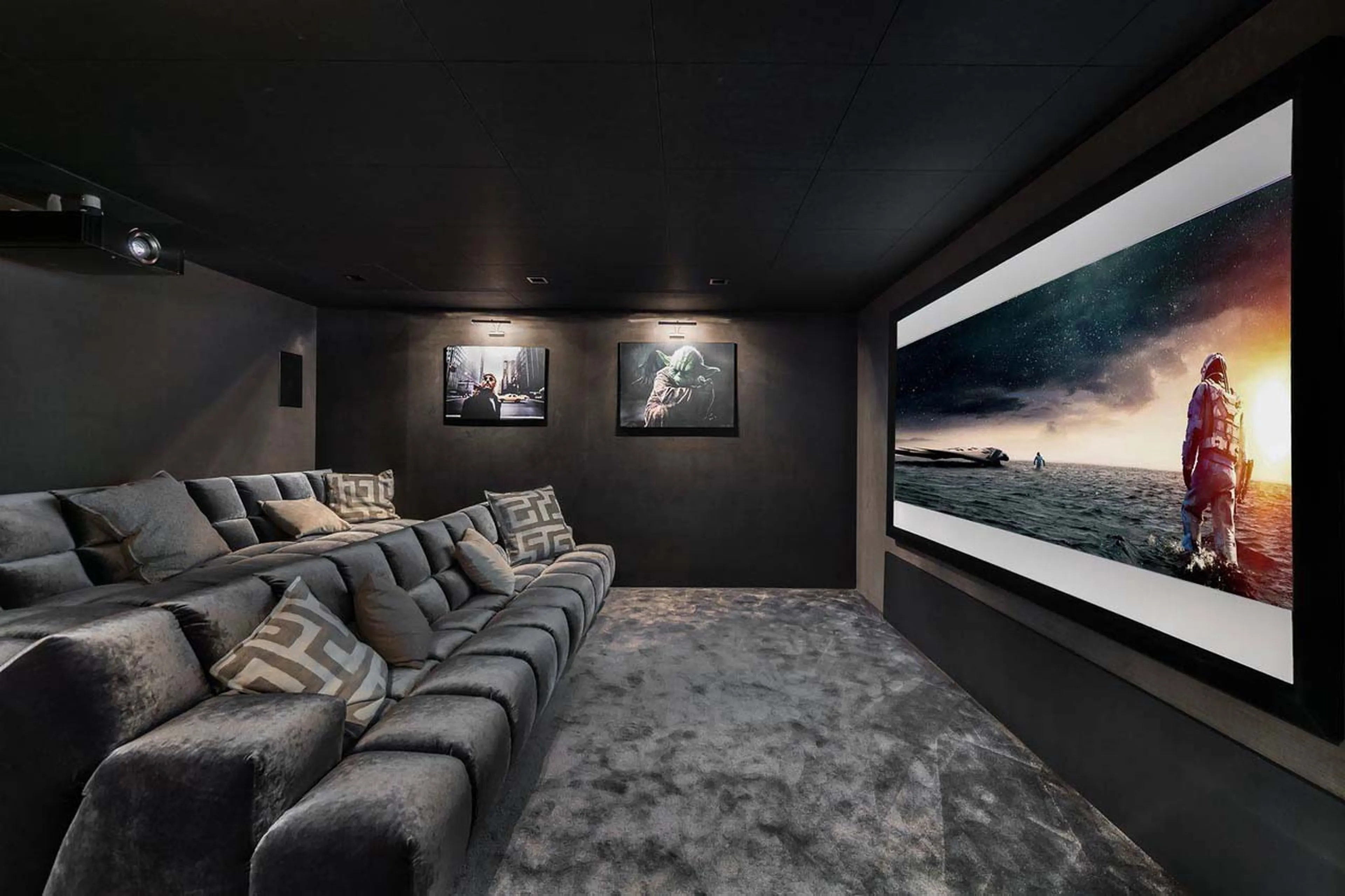 Cinema room at Chalet Lamartine in Megeve
