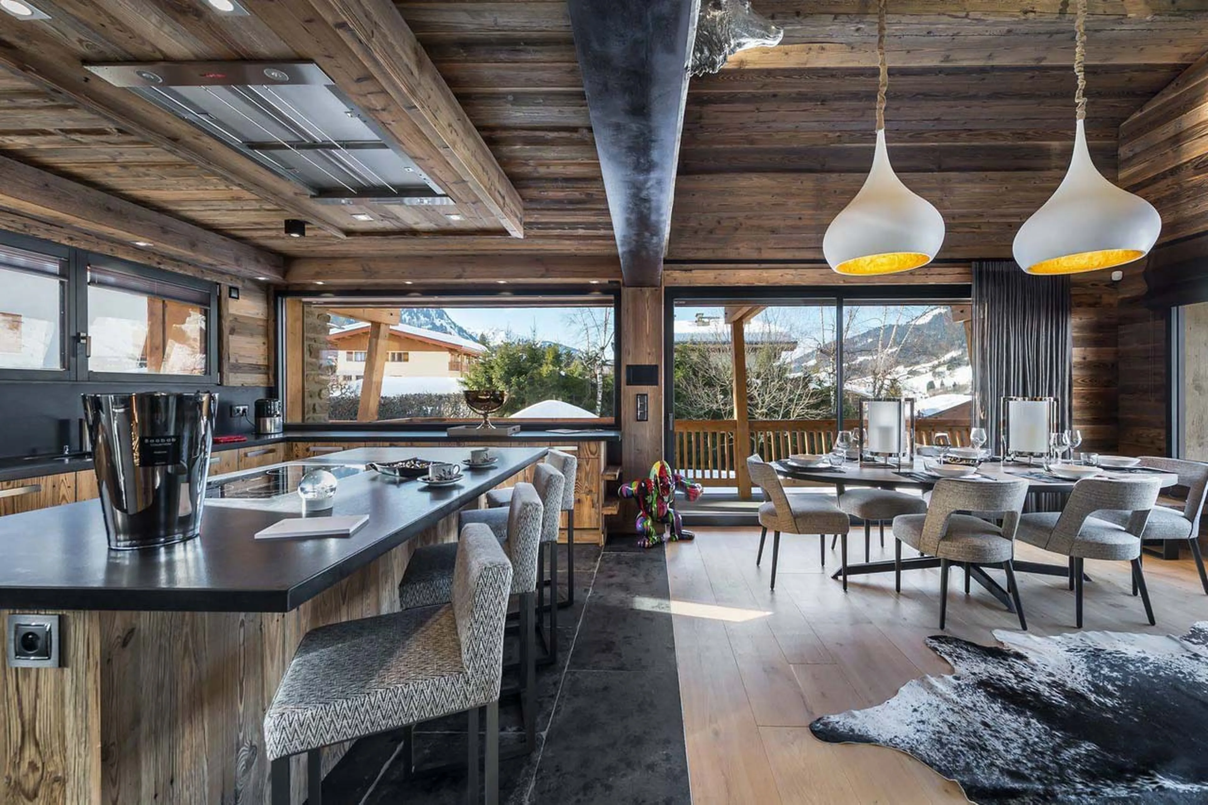 Breakfast bar at Chalet Lamartine in Megeve