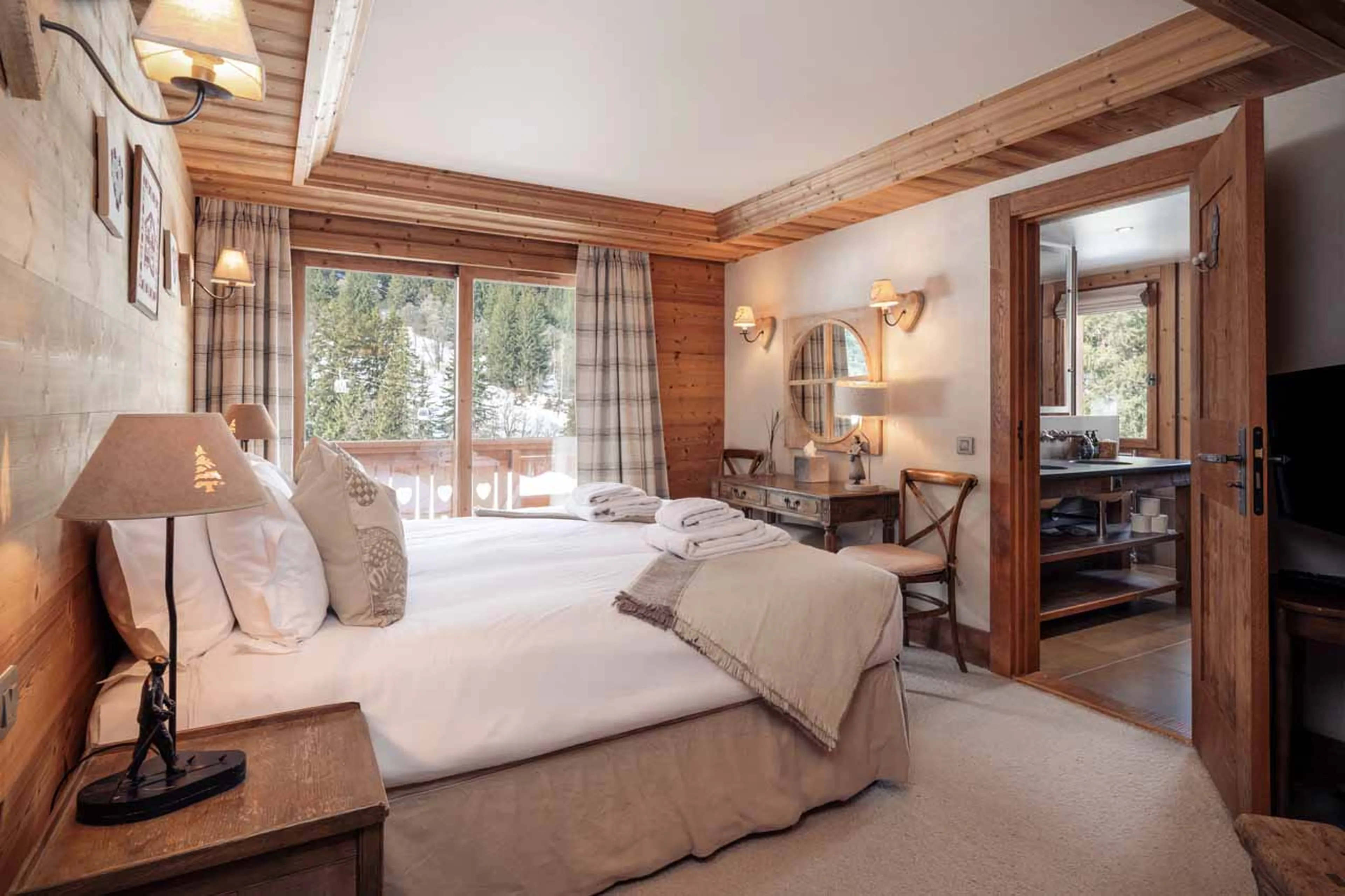 Bedroom two at Chalet Lapin Blanc in Meribel