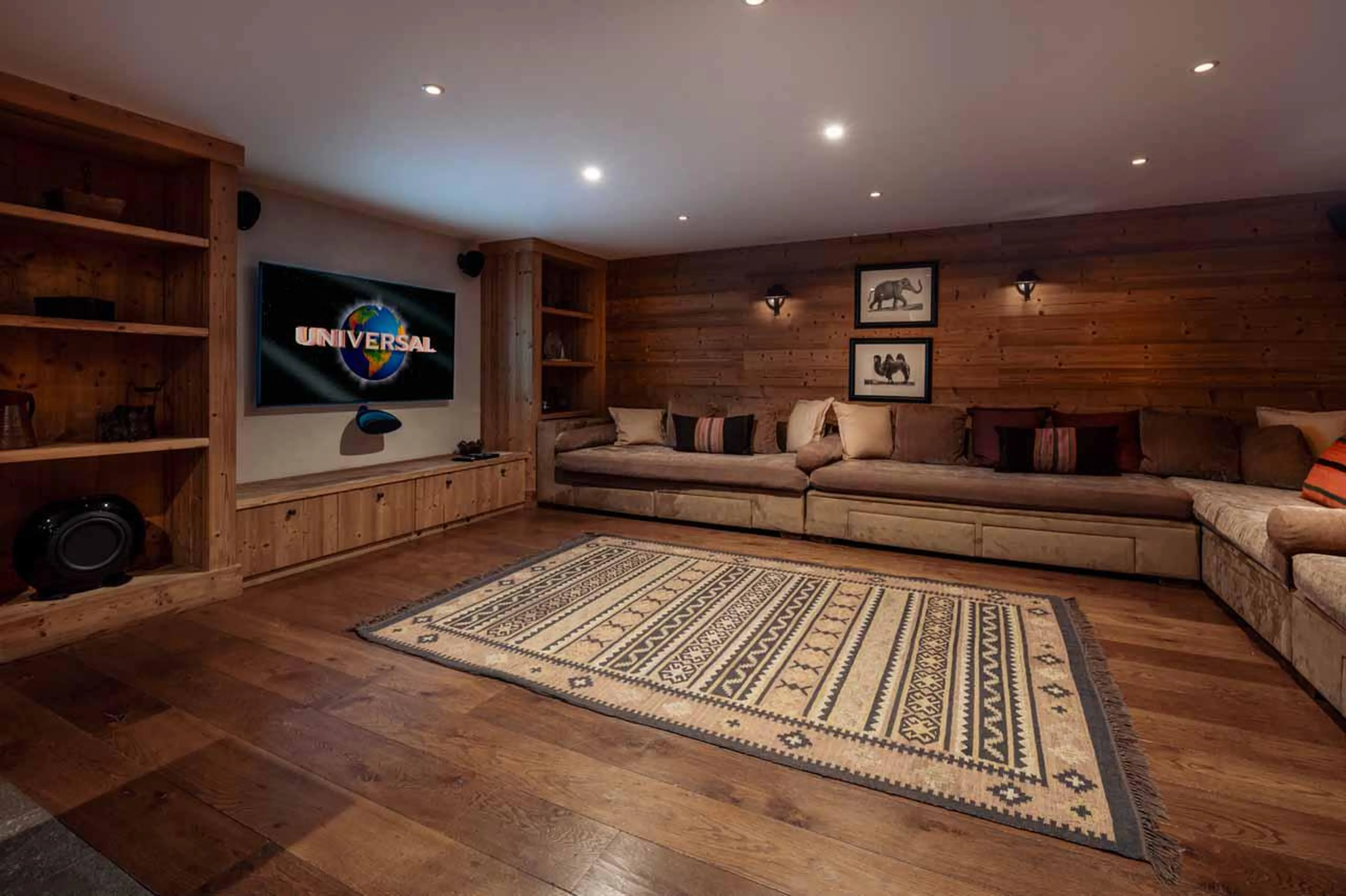 Cinema room at Chalet Lapin Blanc in Meribel