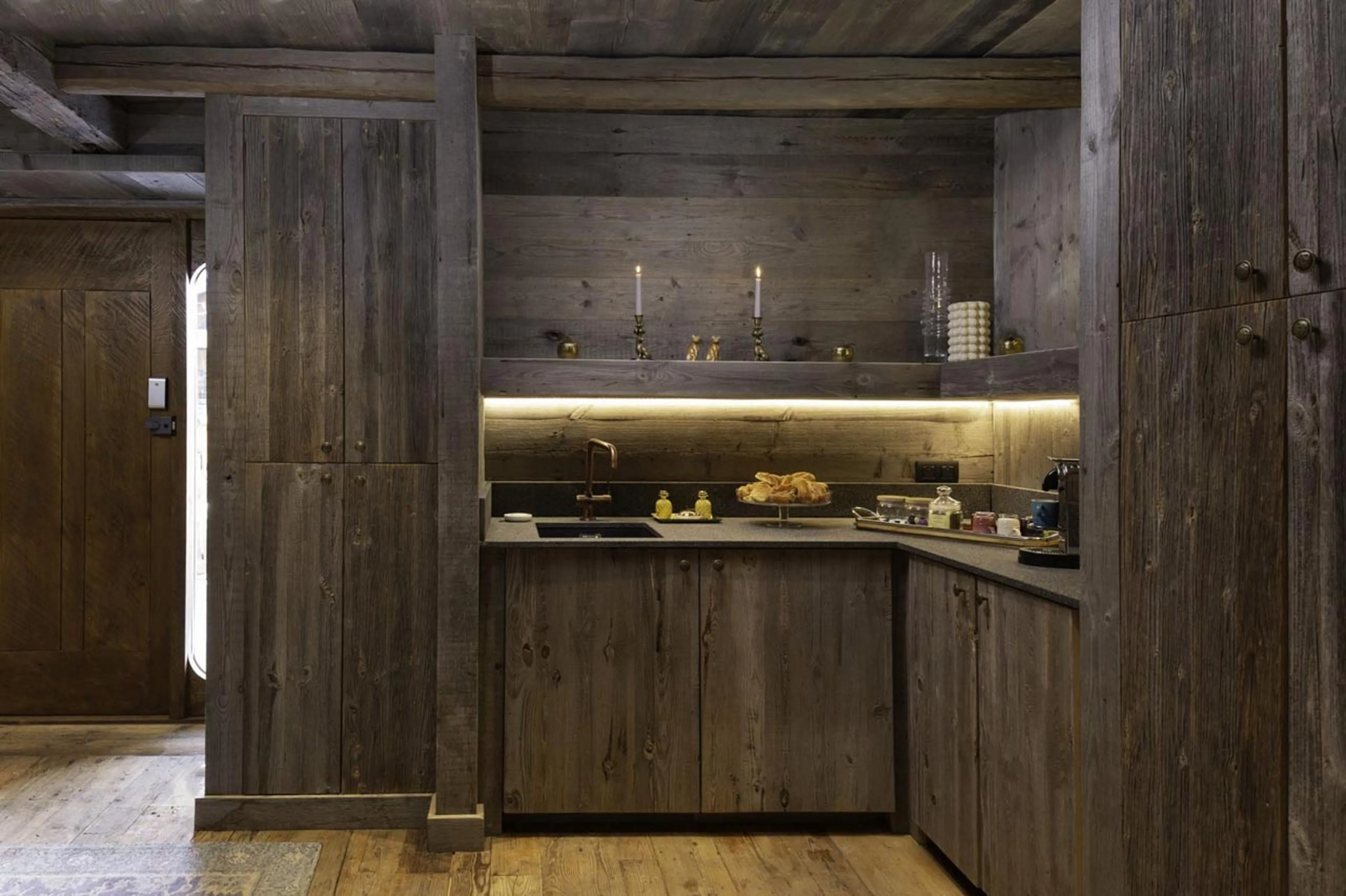 Kitchenette on ground floor of Chalet L’Arctique in Courchevel 1850