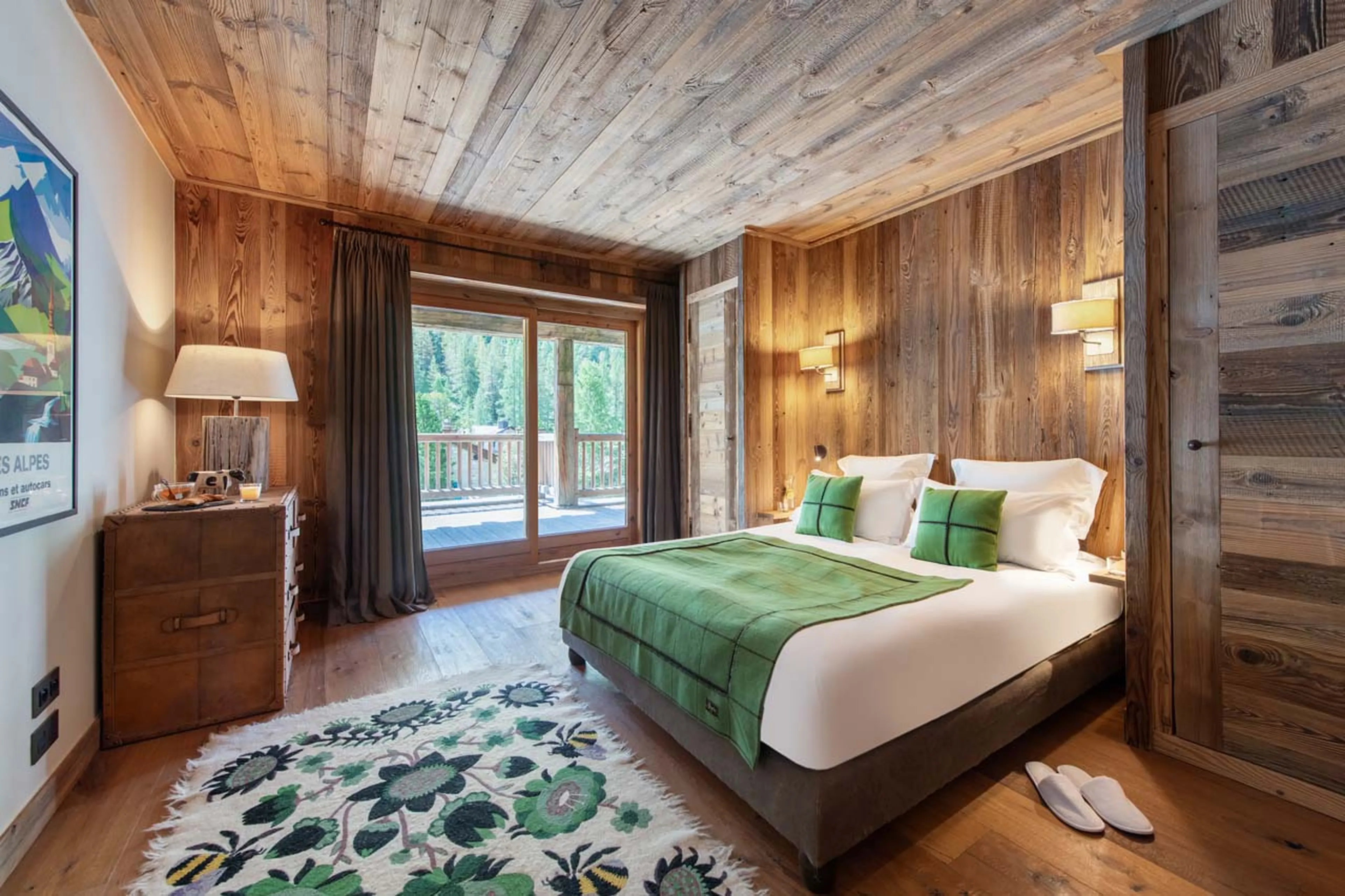 Bedroom two at Chalet Lashca in Val d'Isere